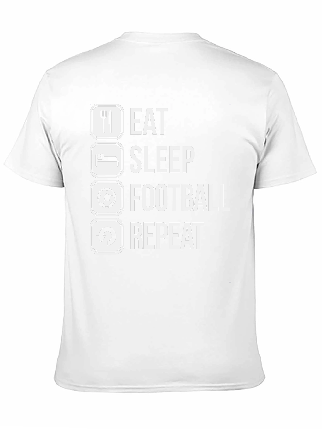 Eat Sleep Football Repeat Graphic Tee