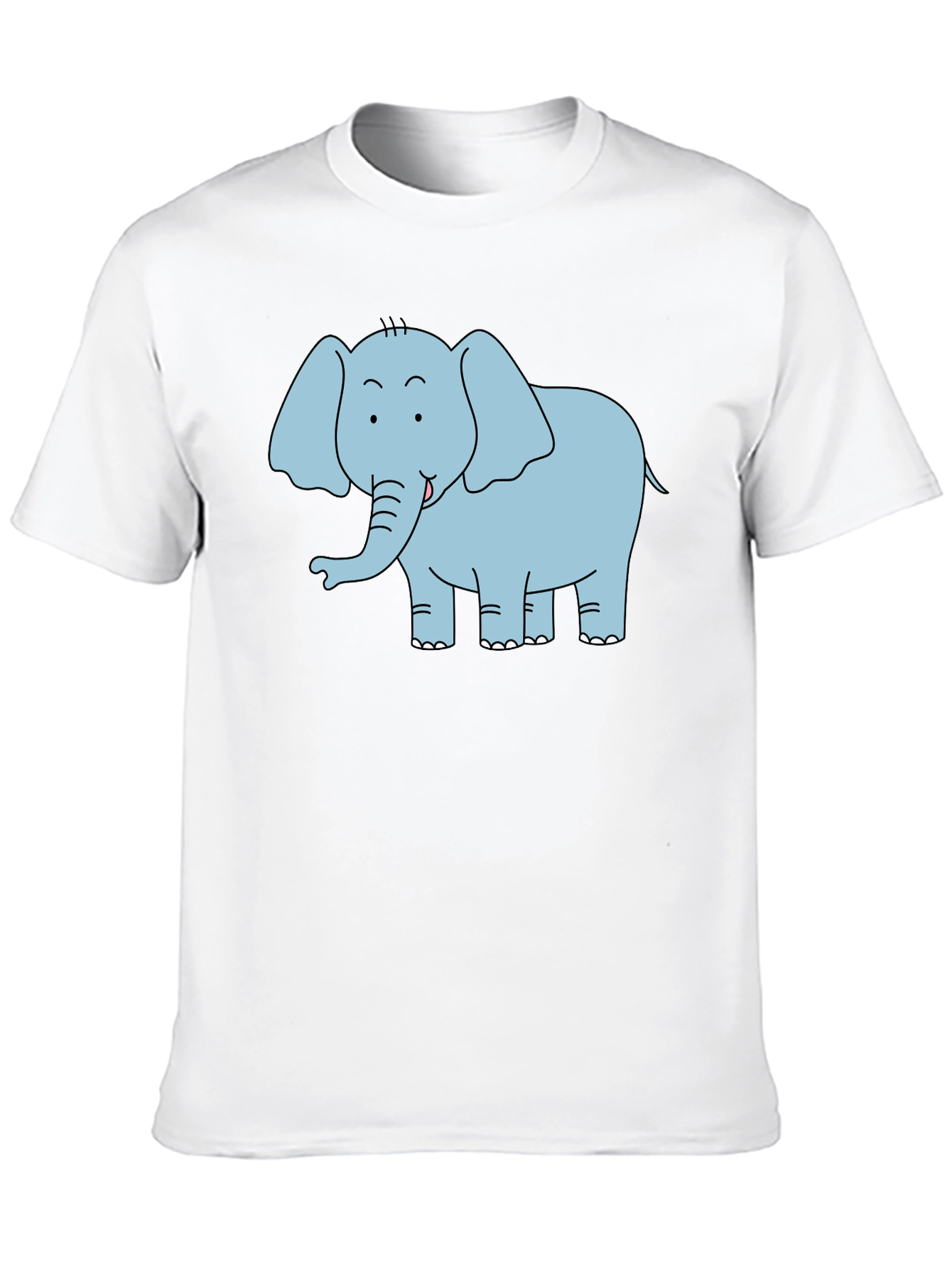 Cute Elephant Graphic T-Shirt - Black Unisex Tee