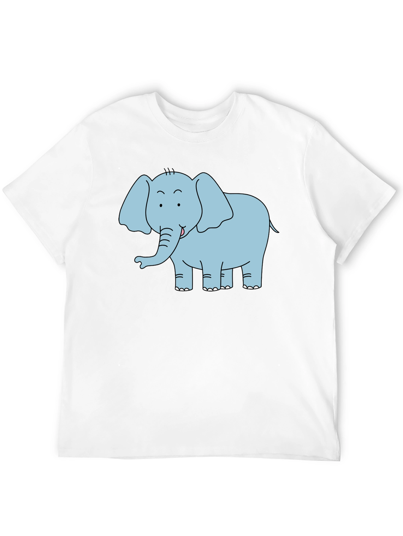 Cute Elephant Graphic T-Shirt - Black Unisex Tee