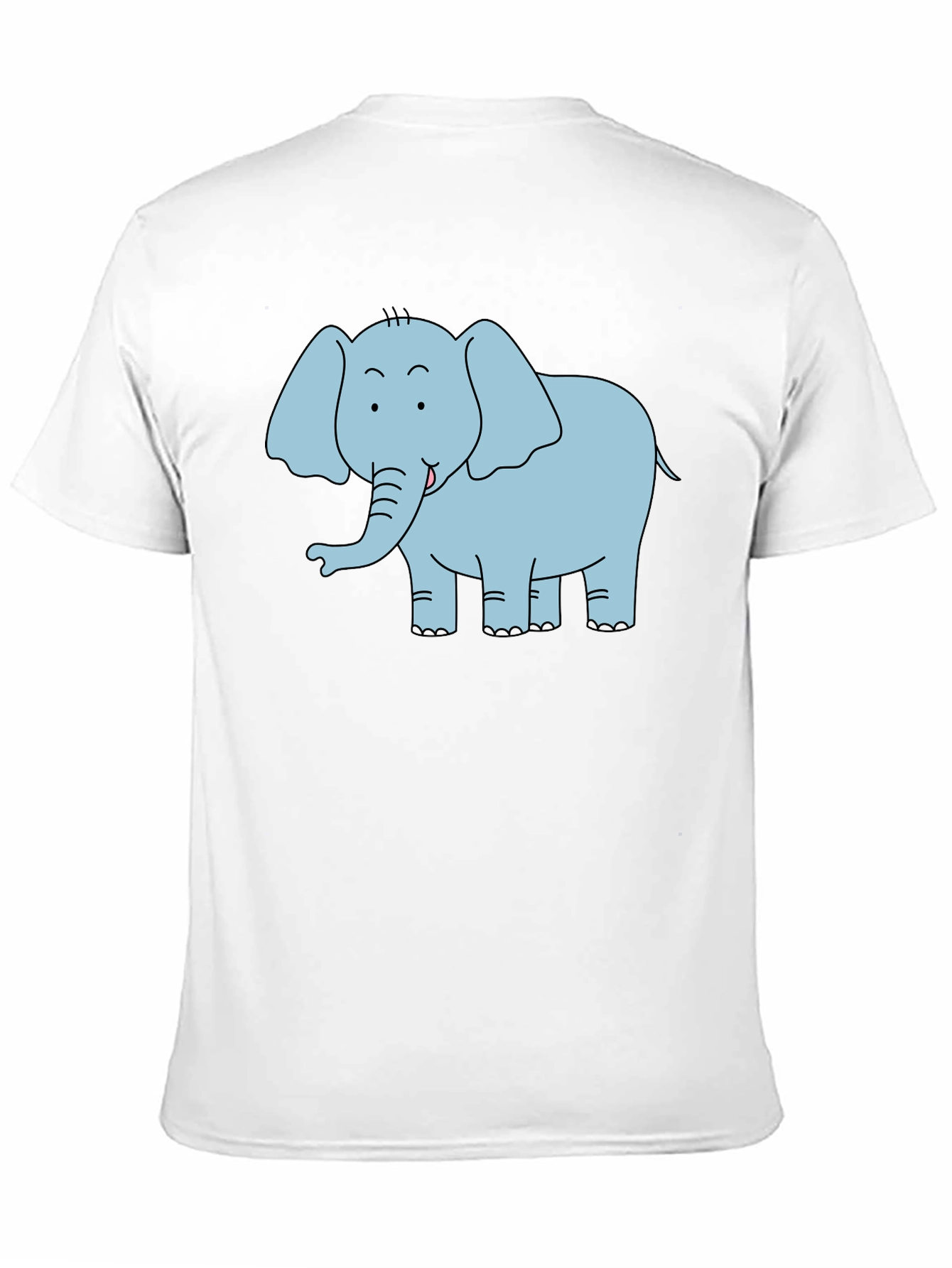 Cute Elephant Graphic T-Shirt - Black Unisex Tee