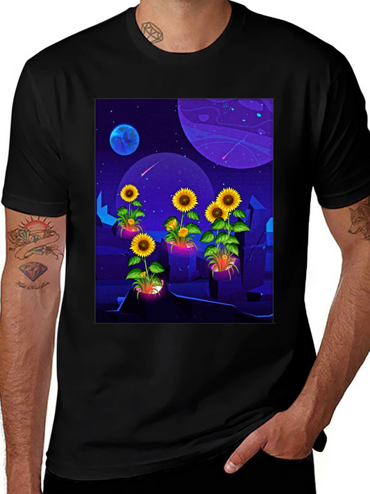 Cosmic Sunflower Graphic Tee