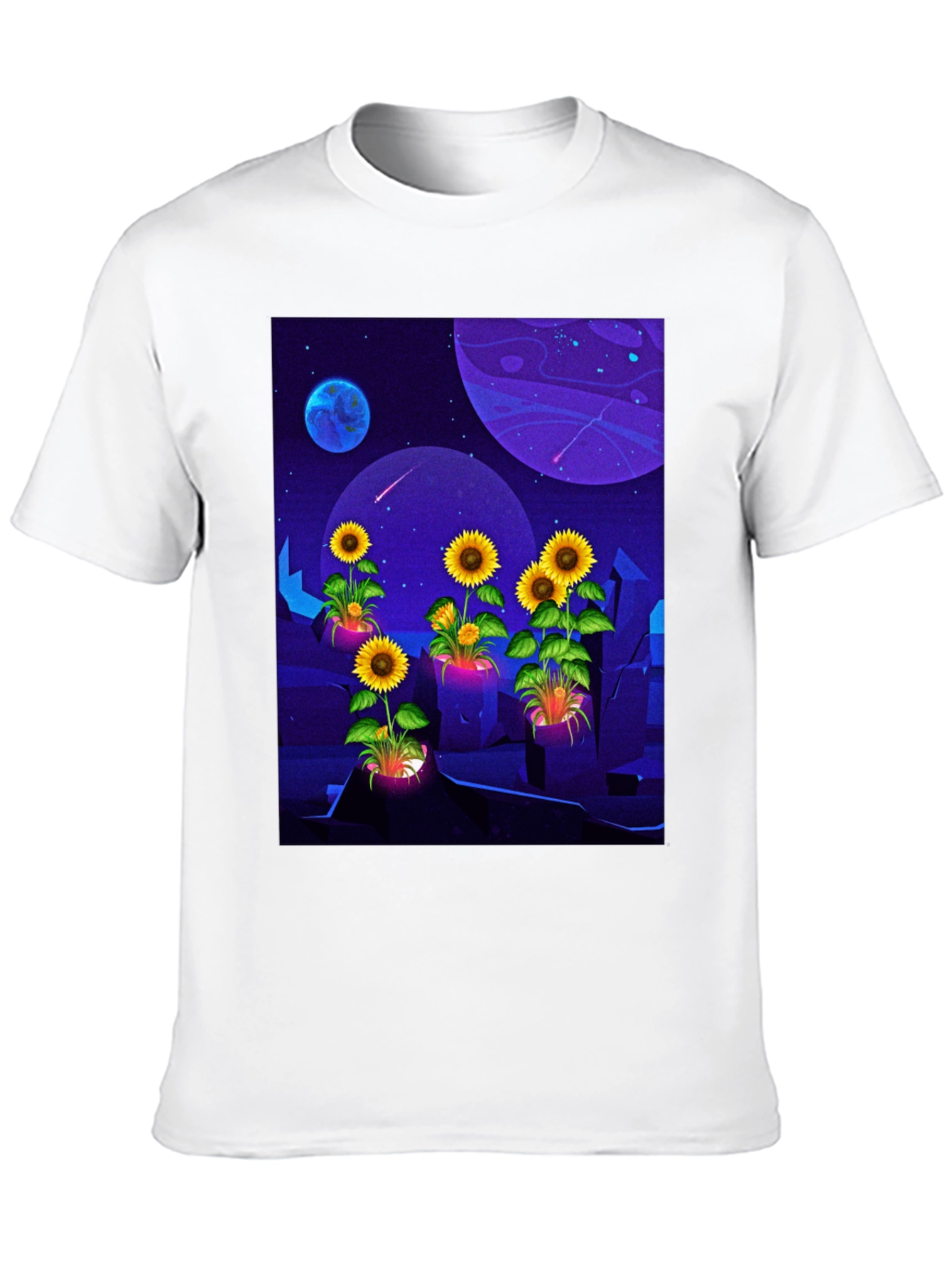 Cosmic Sunflower Graphic Tee