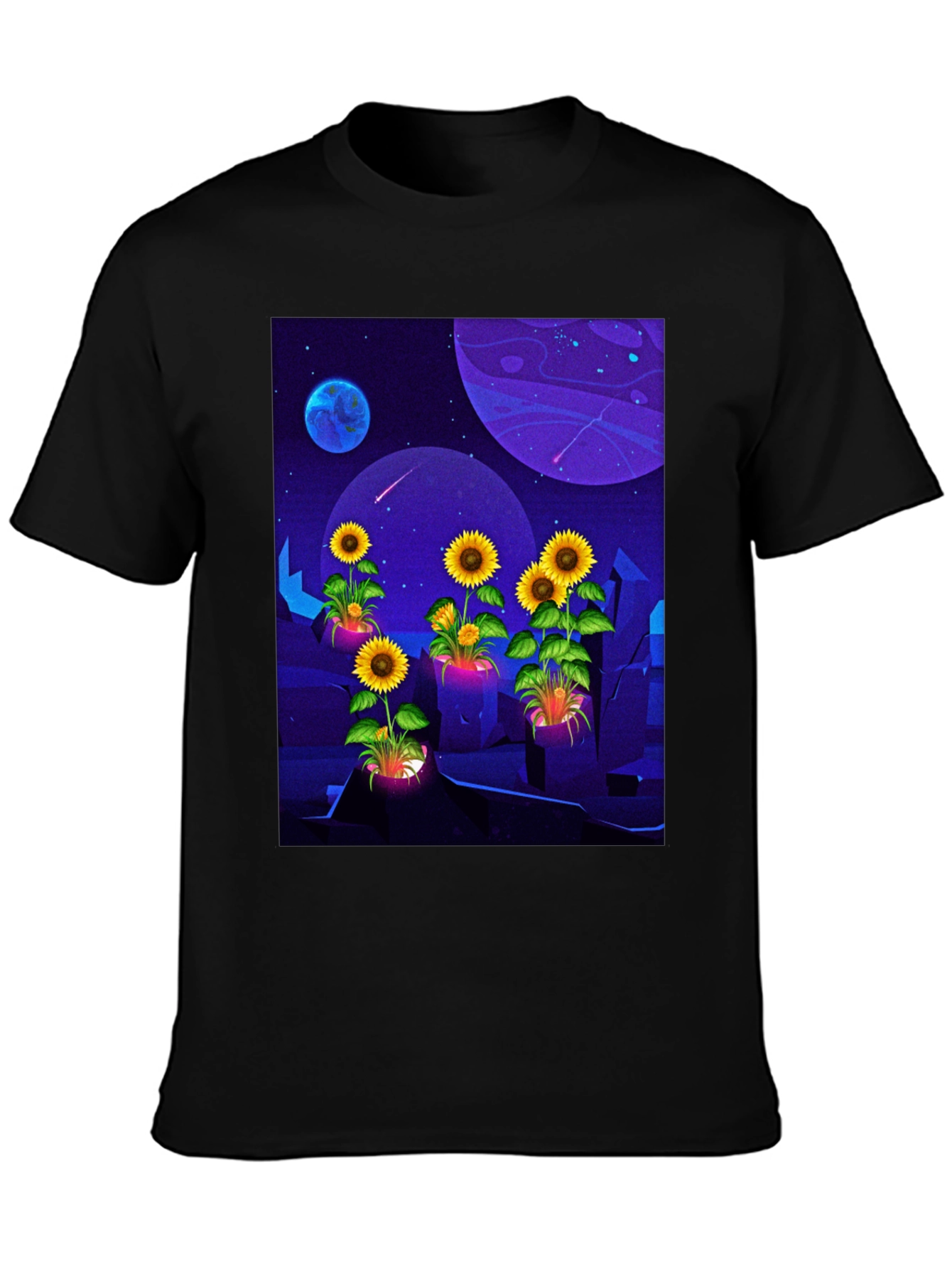 Cosmic Sunflower Graphic Tee