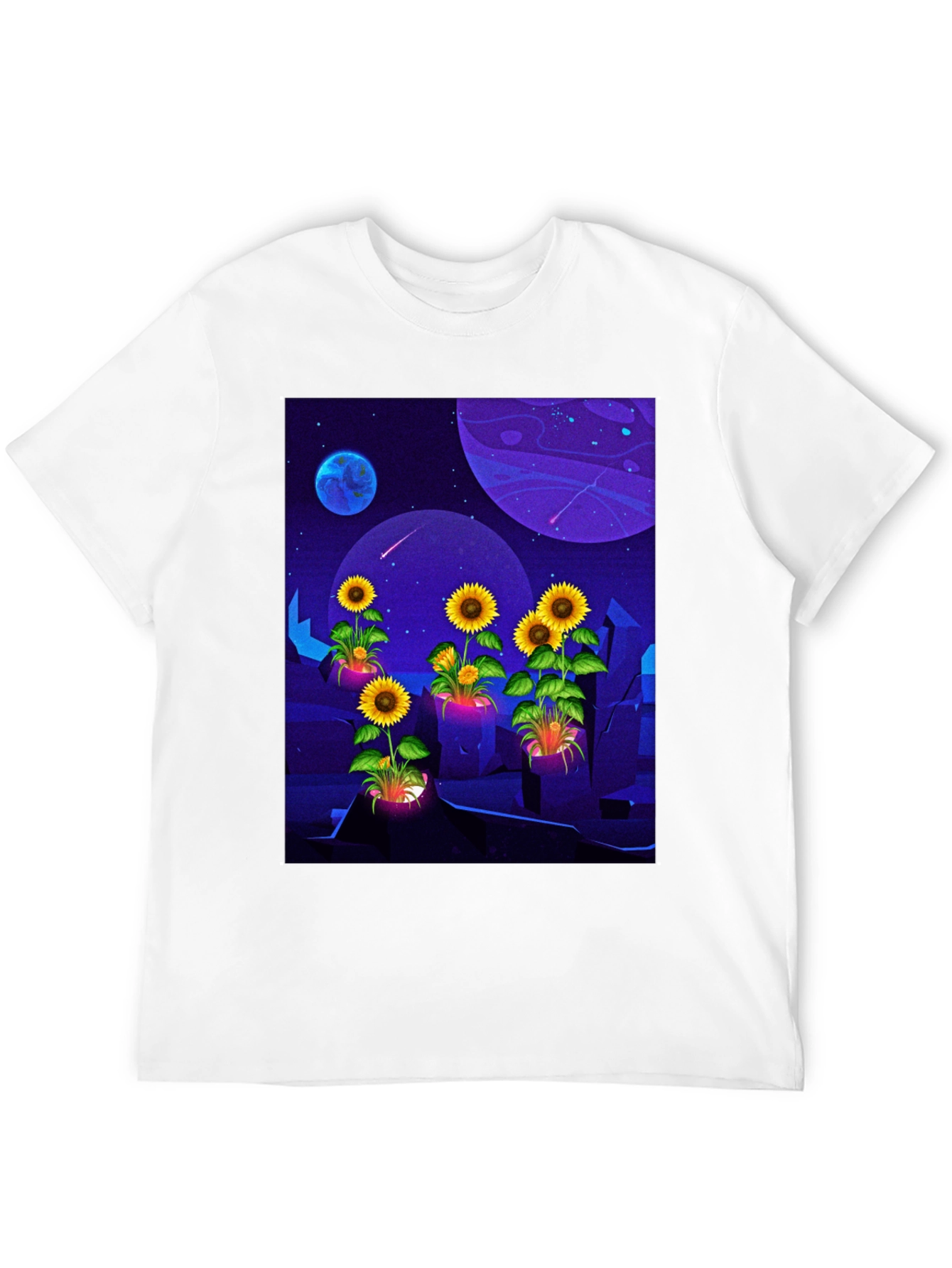 Cosmic Sunflower Graphic Tee