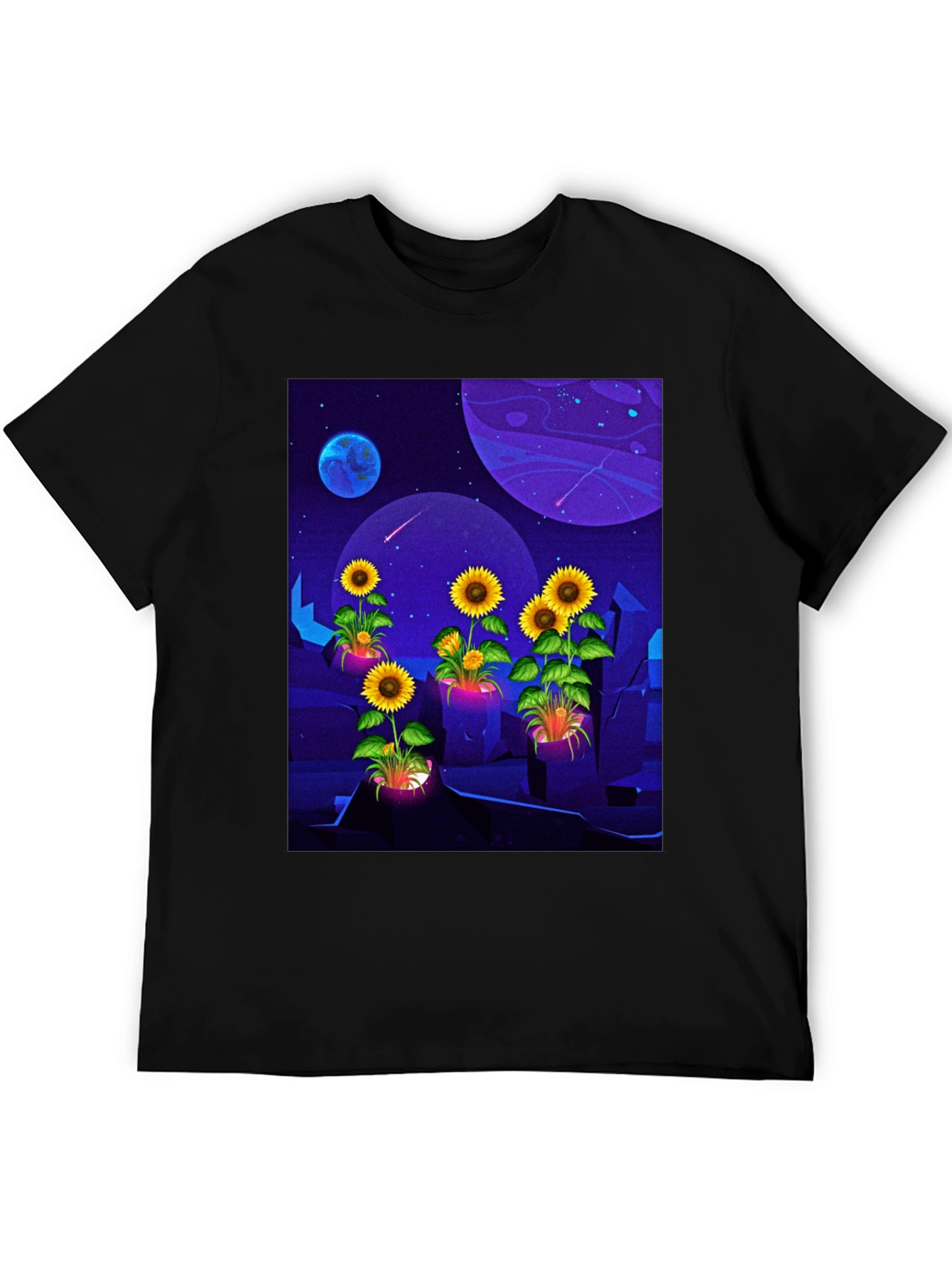 Cosmic Sunflower Graphic Tee