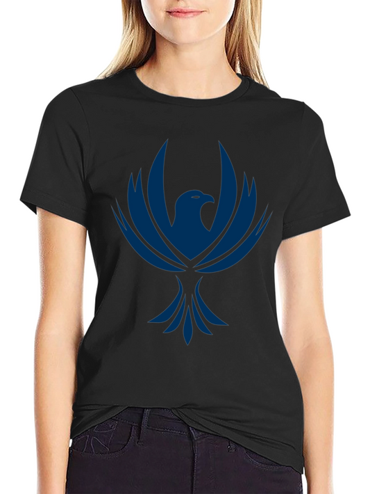 Black T-Shirt with Phoenix Graphic Print