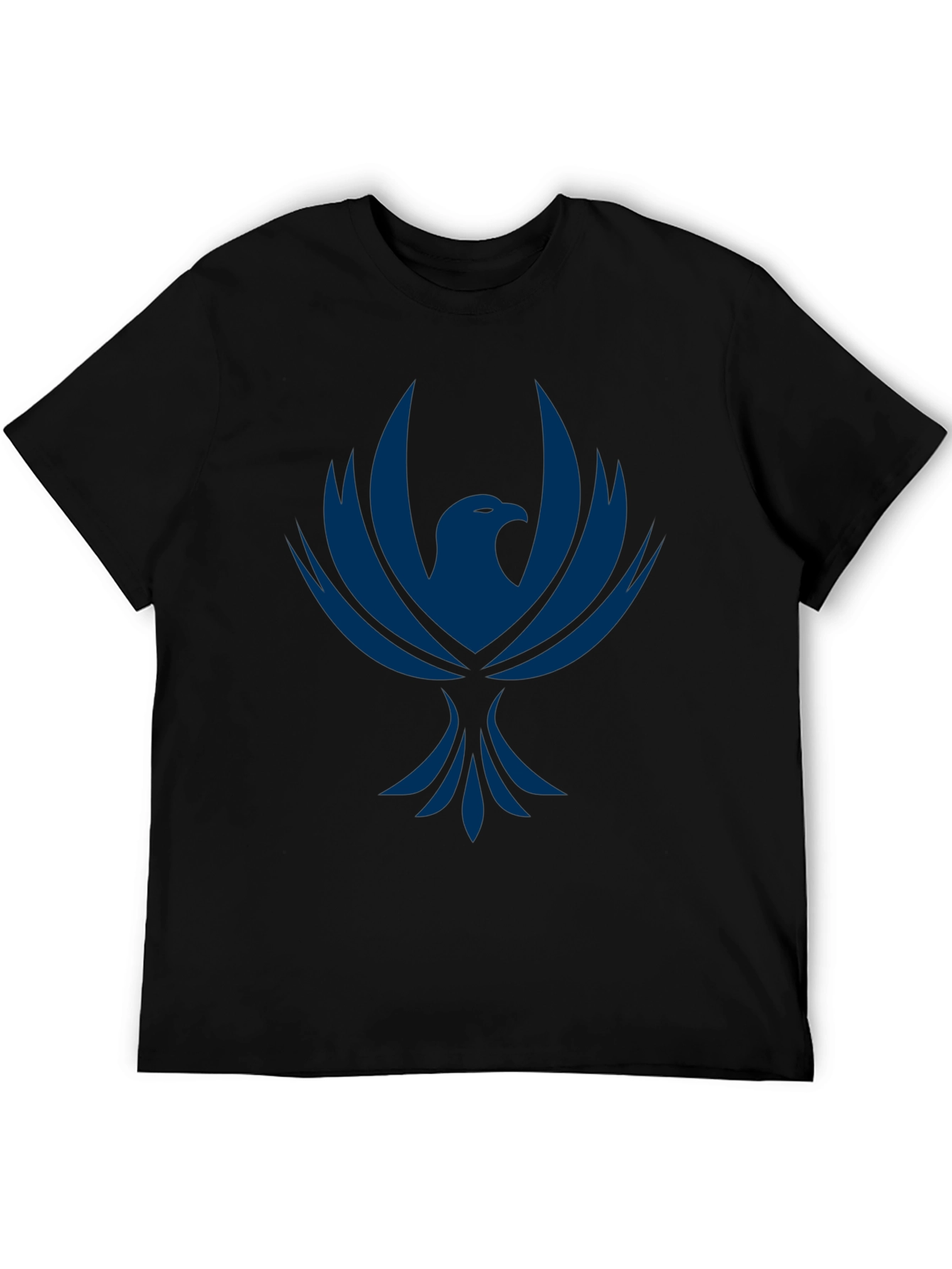 Black T-Shirt with Phoenix Graphic Print
