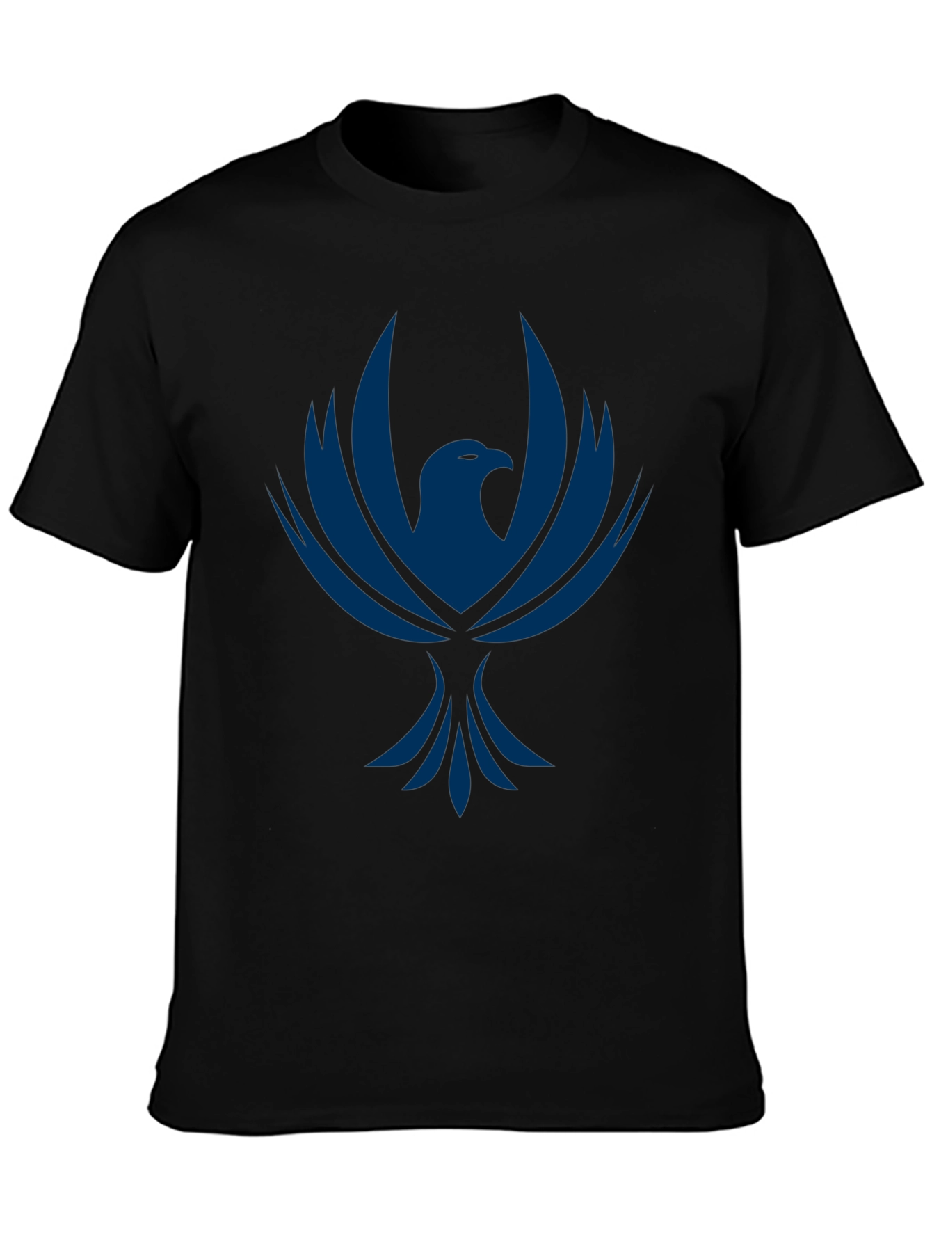Black T-Shirt with Phoenix Graphic Print