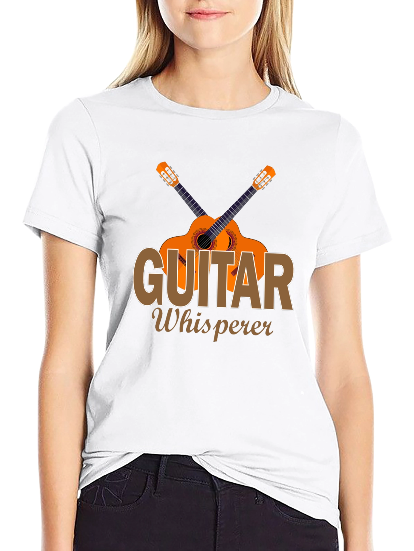 Guitar Whisperer Black Graphic Tee for Music Lovers