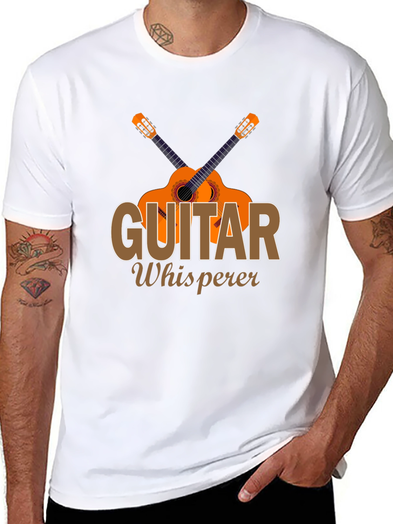 Guitar Whisperer Black Graphic Tee for Music Lovers
