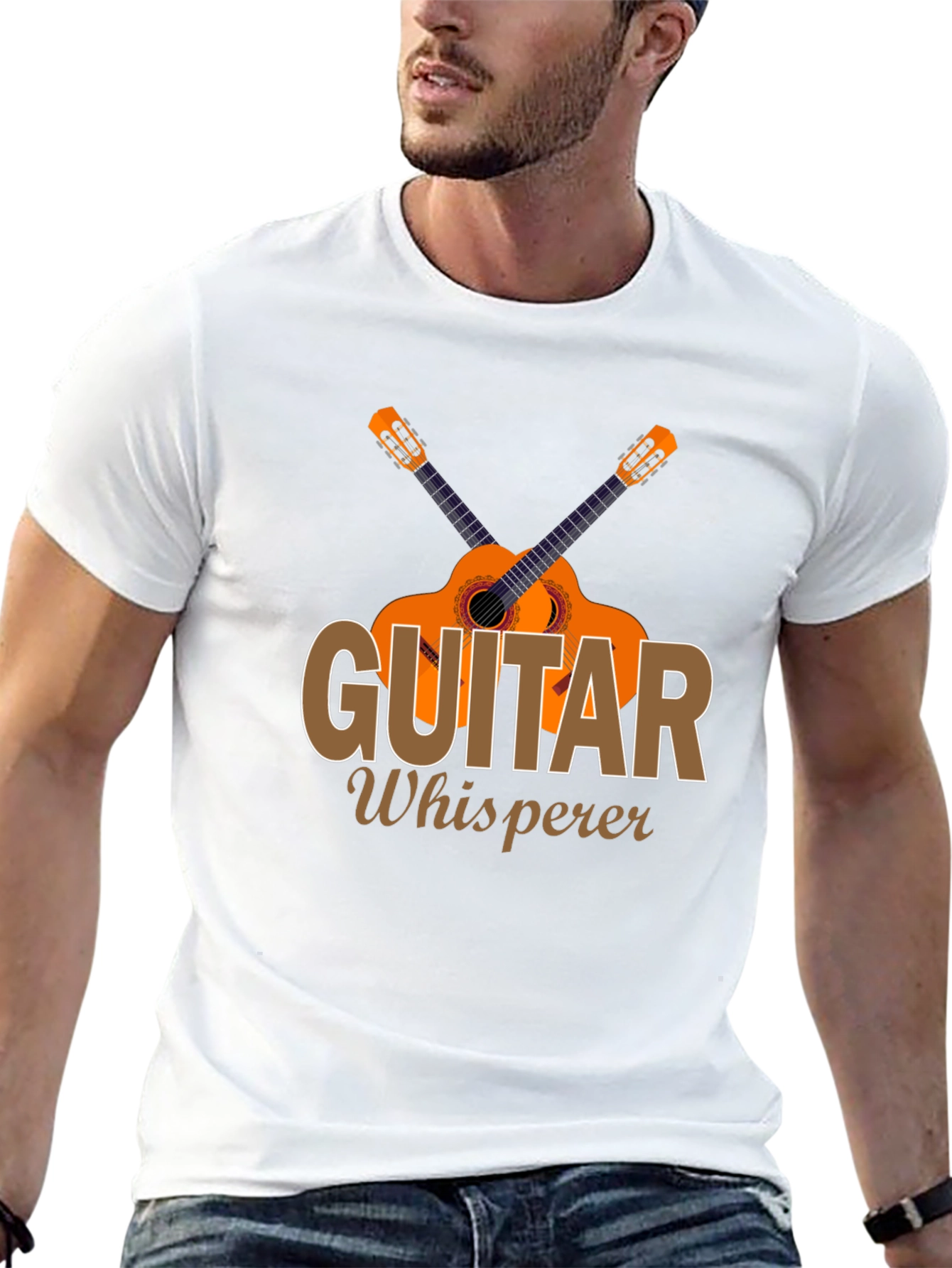 Guitar Whisperer Black Graphic Tee for Music Lovers