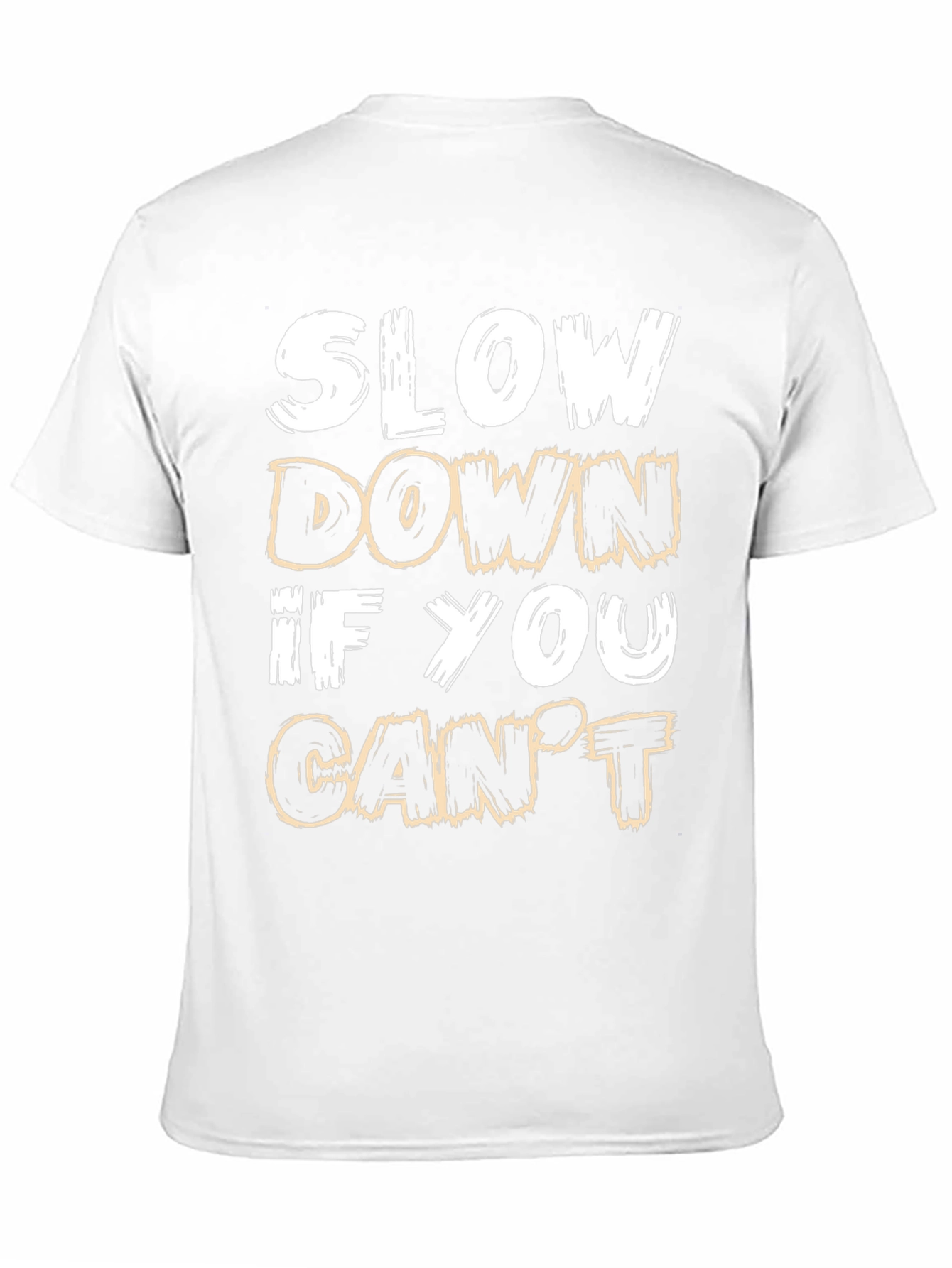 Slow Down Slogan Black T-Shirt