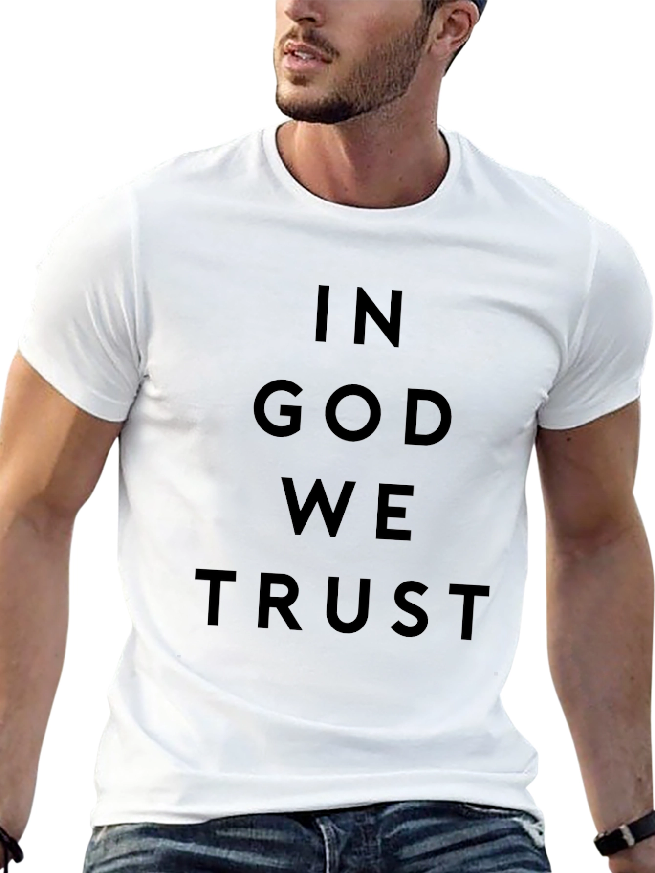 In God We Trust Black Crewneck T-Shirt