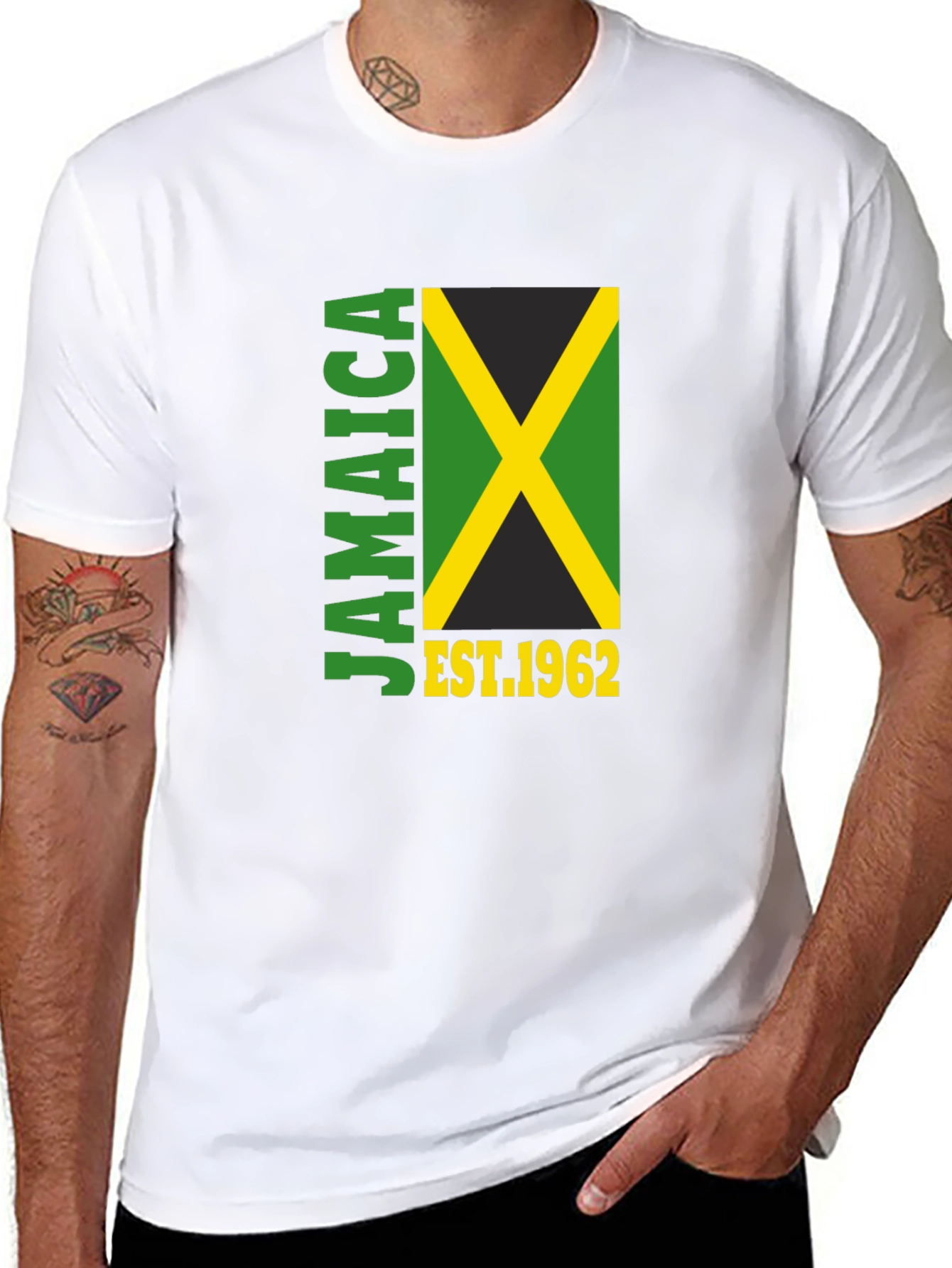 Jamaica Est. 1962 Graphic Black T-Shirt