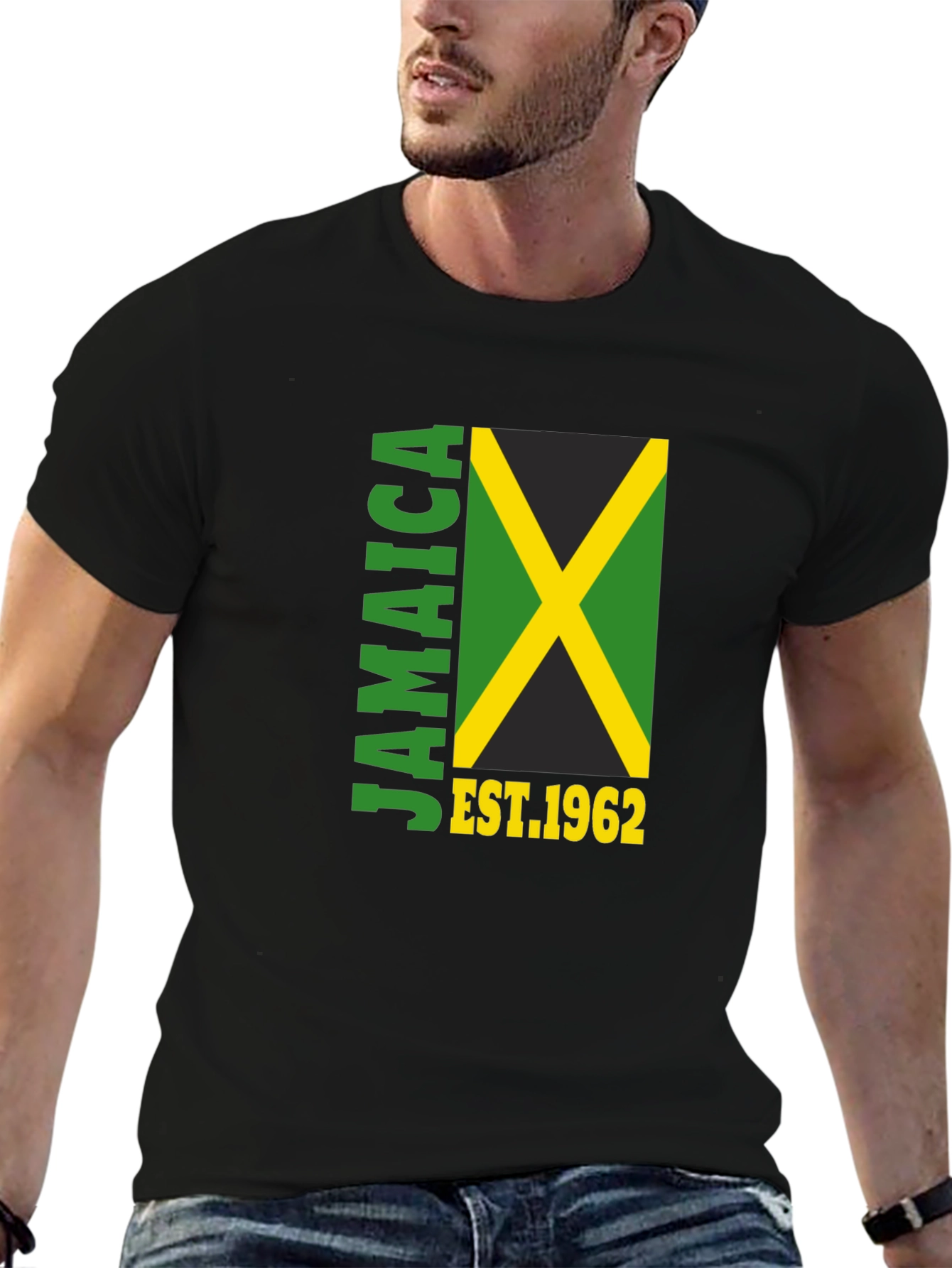 Jamaica Est. 1962 Graphic Black T-Shirt