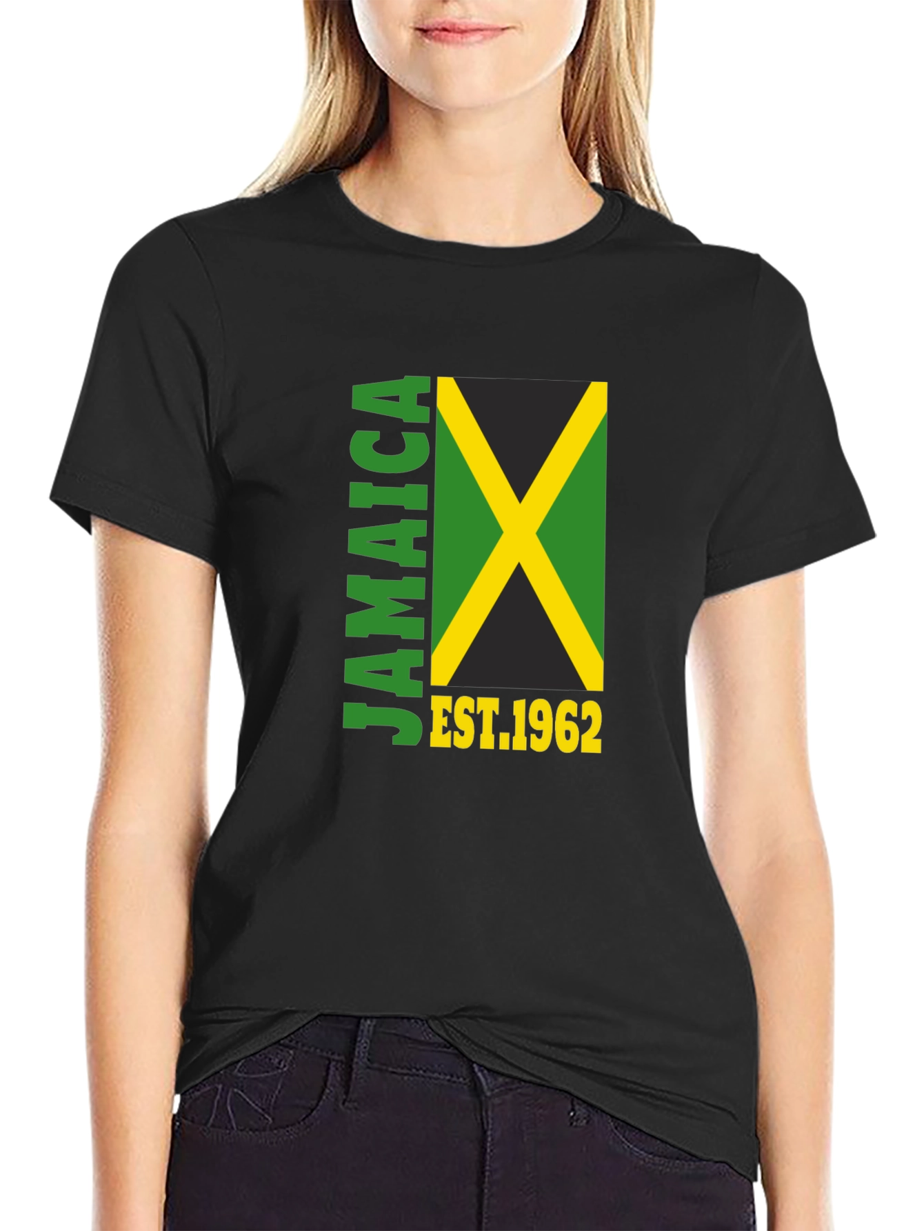 Jamaica Est. 1962 Graphic Black T-Shirt