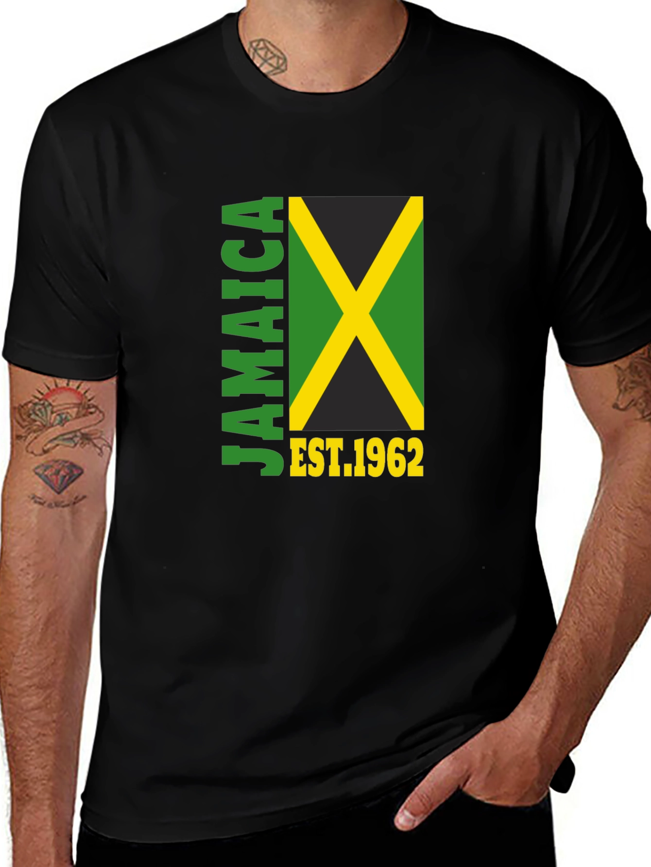 Jamaica Est. 1962 Graphic Black T-Shirt