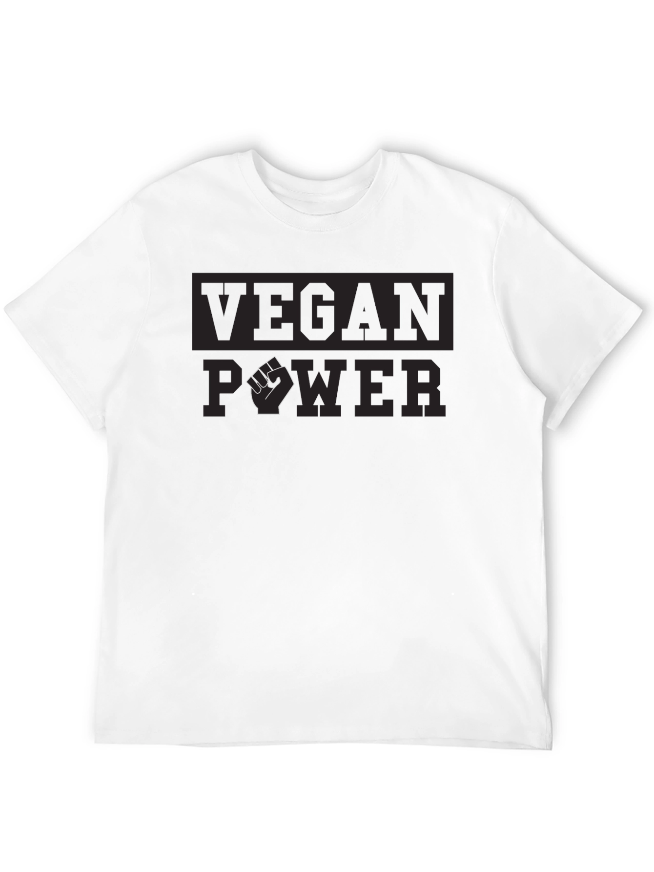 Vegan Power T-Shirt - Black Graphic Tee