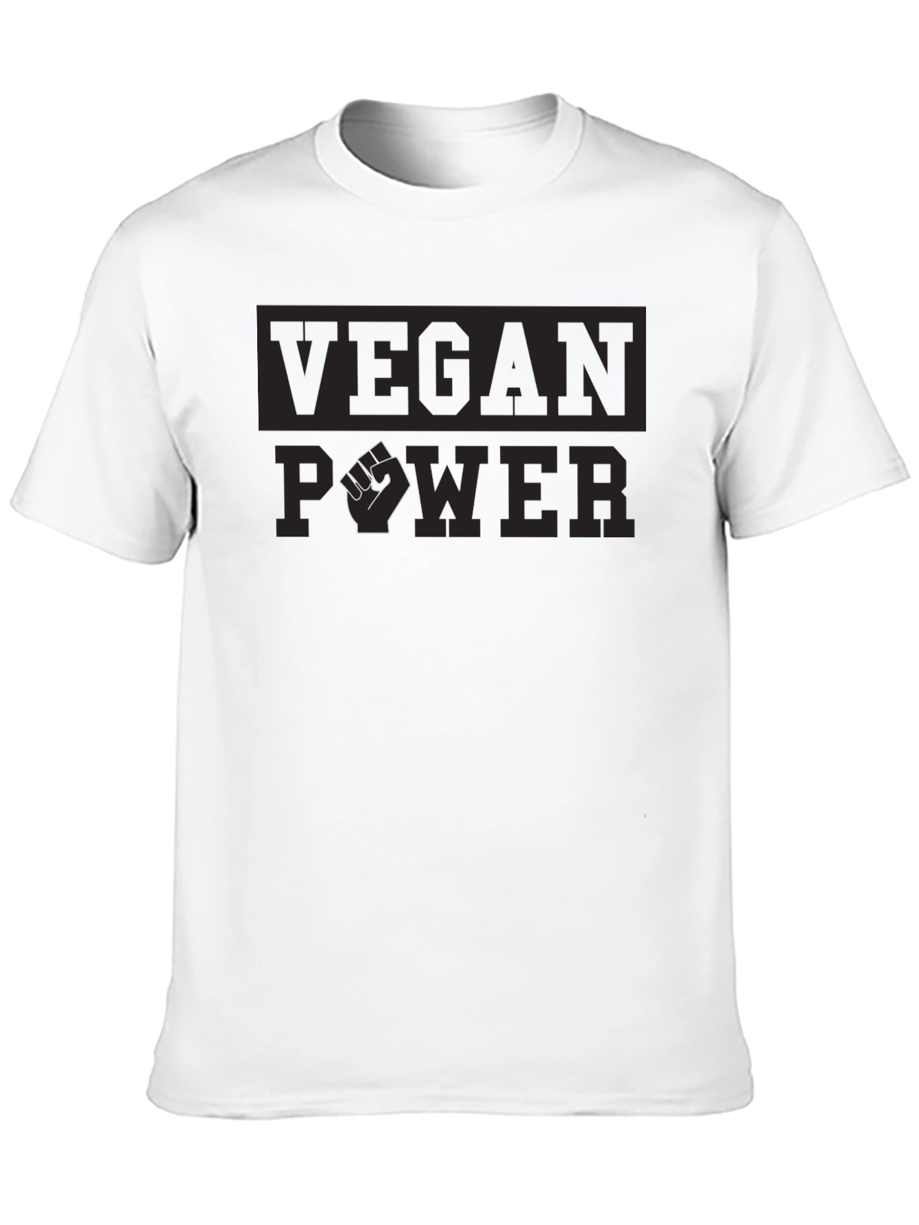 Vegan Power T-Shirt - Black Graphic Tee