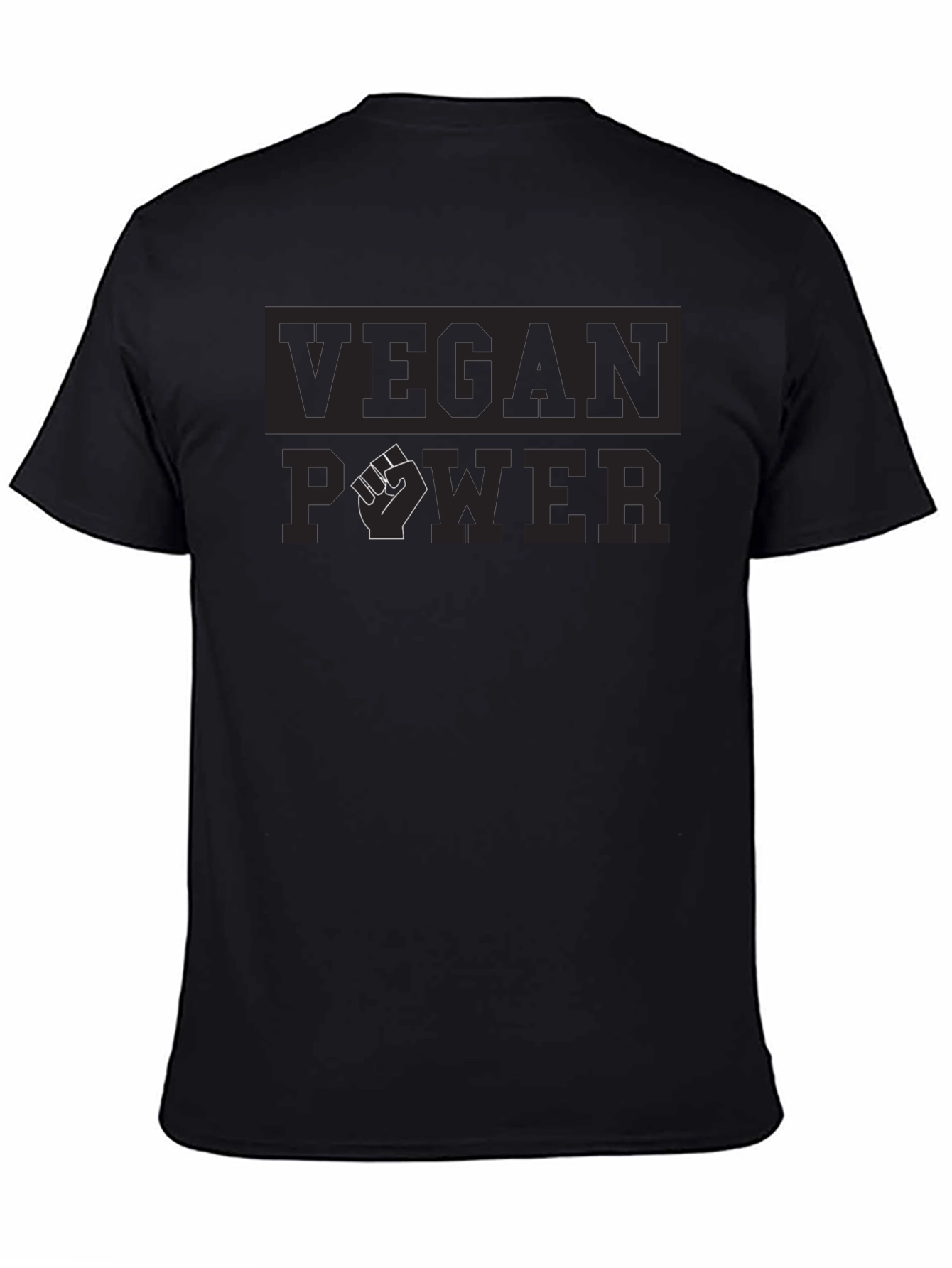 Vegan Power T-Shirt - Black Graphic Tee
