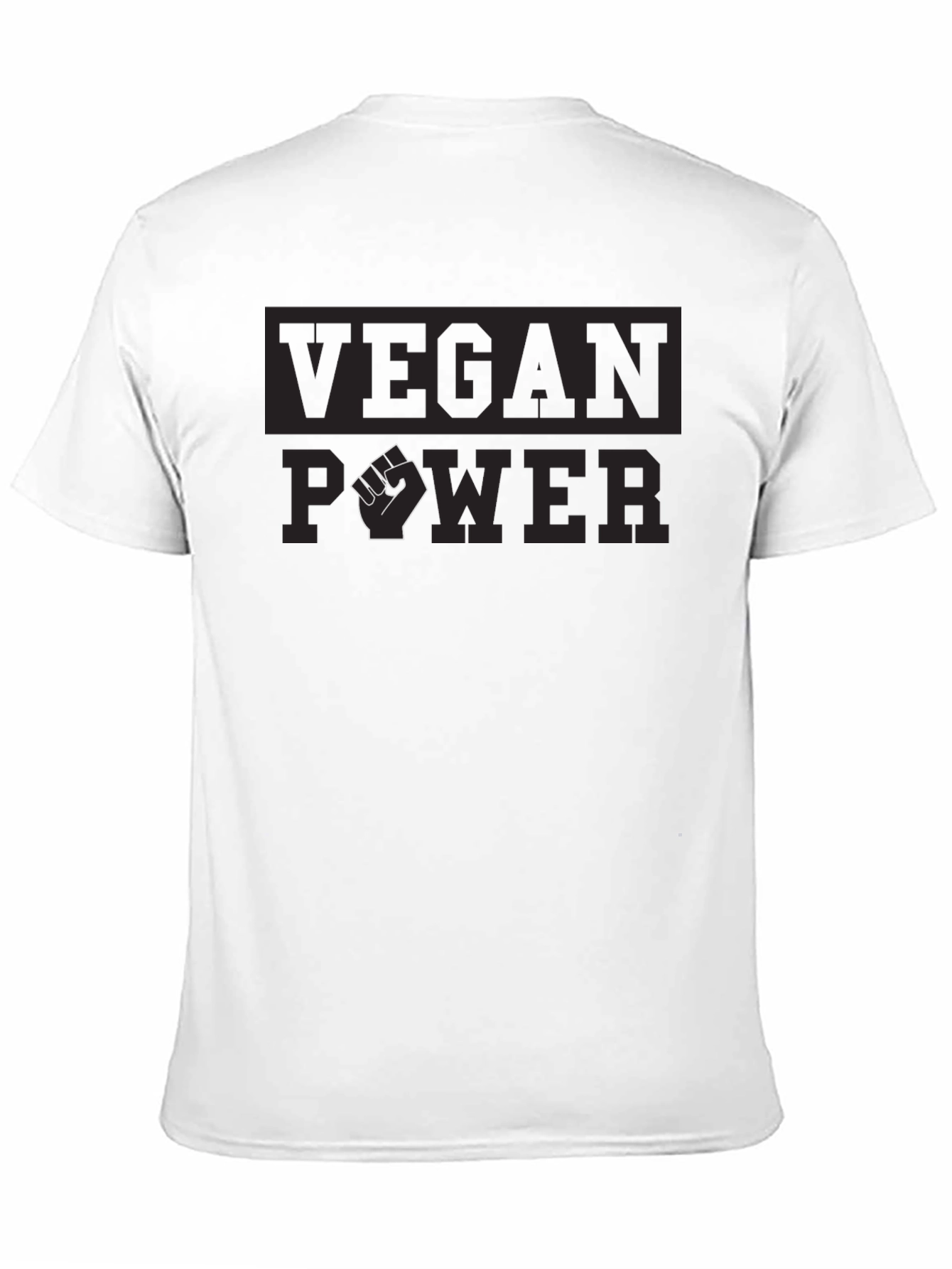 Vegan Power T-Shirt - Black Graphic Tee