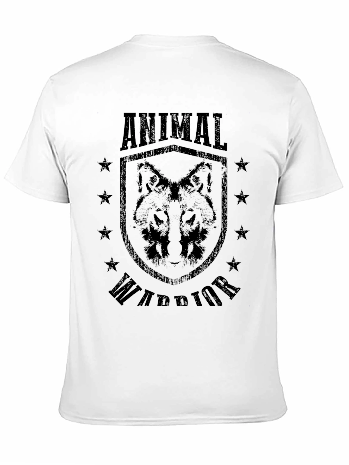Animal Warrior Graphic T-Shirt - Black