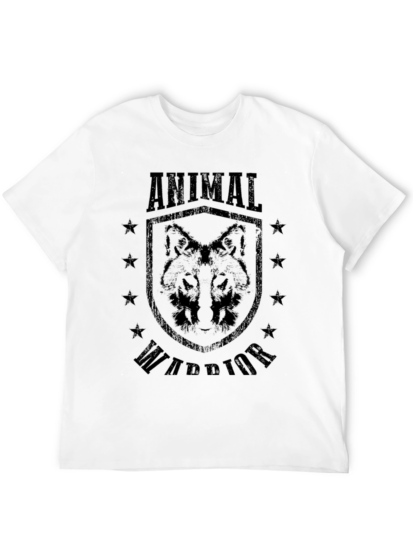Animal Warrior Graphic T-Shirt - Black