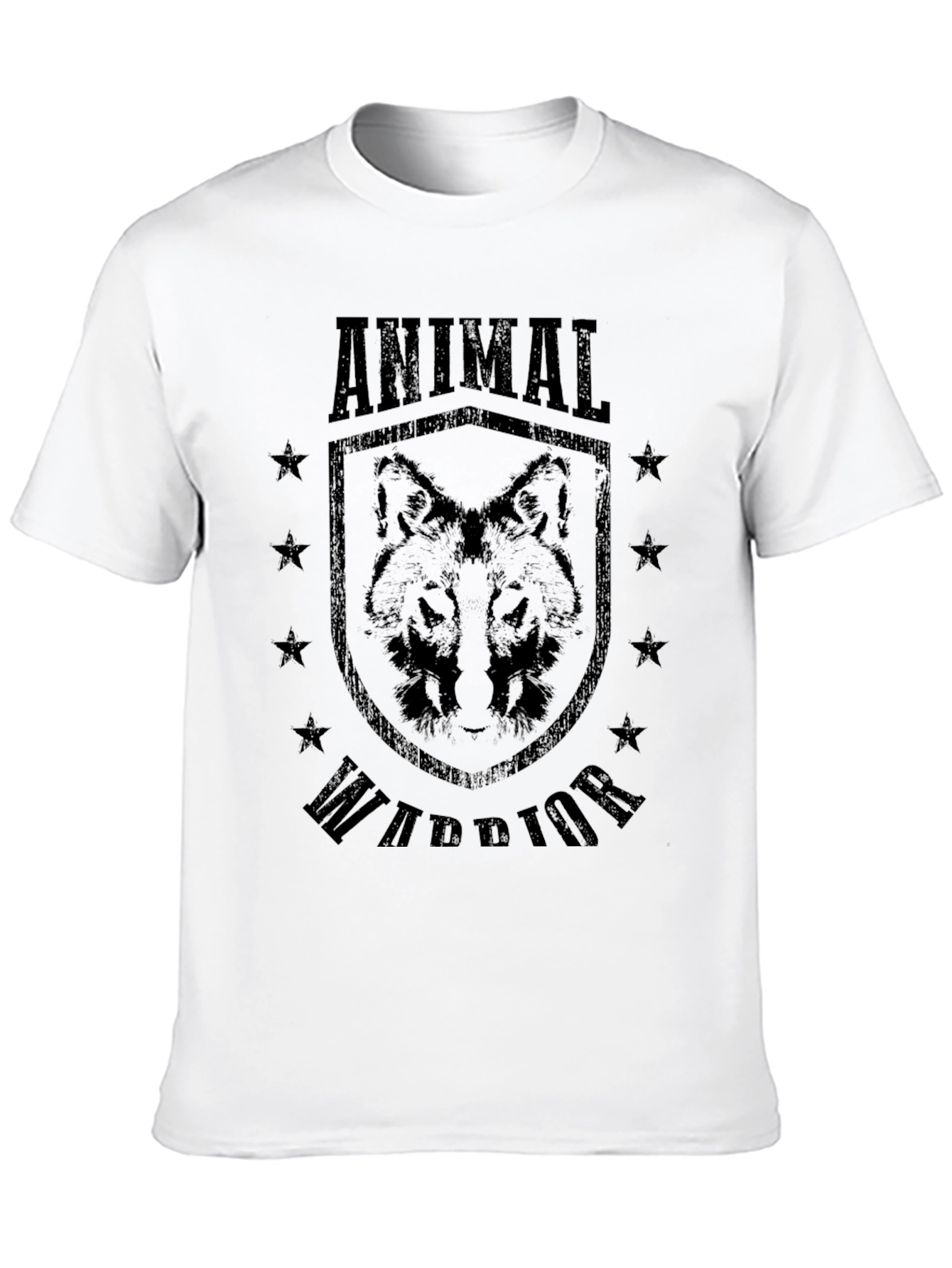 Animal Warrior Graphic T-Shirt - Black