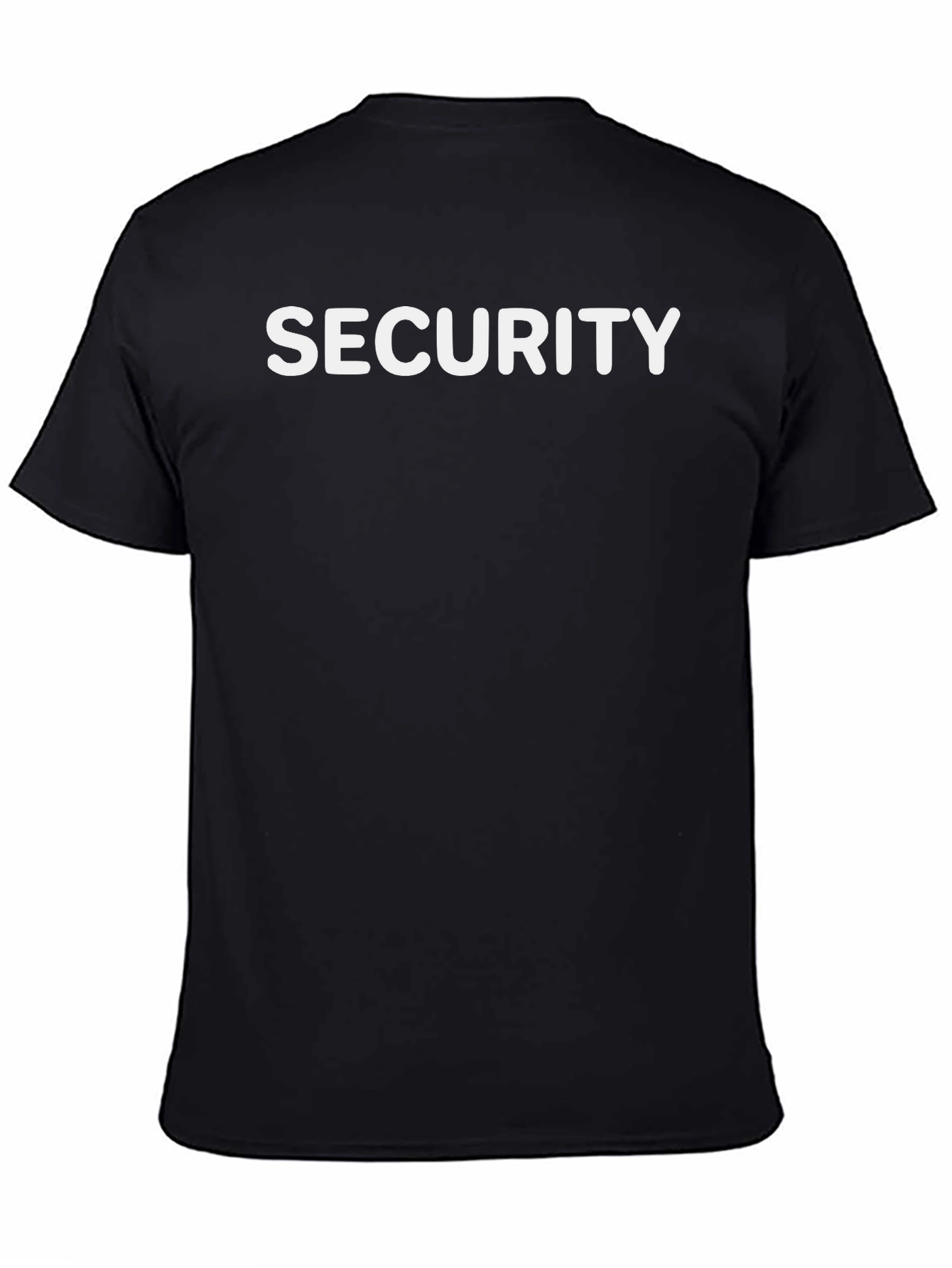 Security Crew Tee - Classic Black Cotton