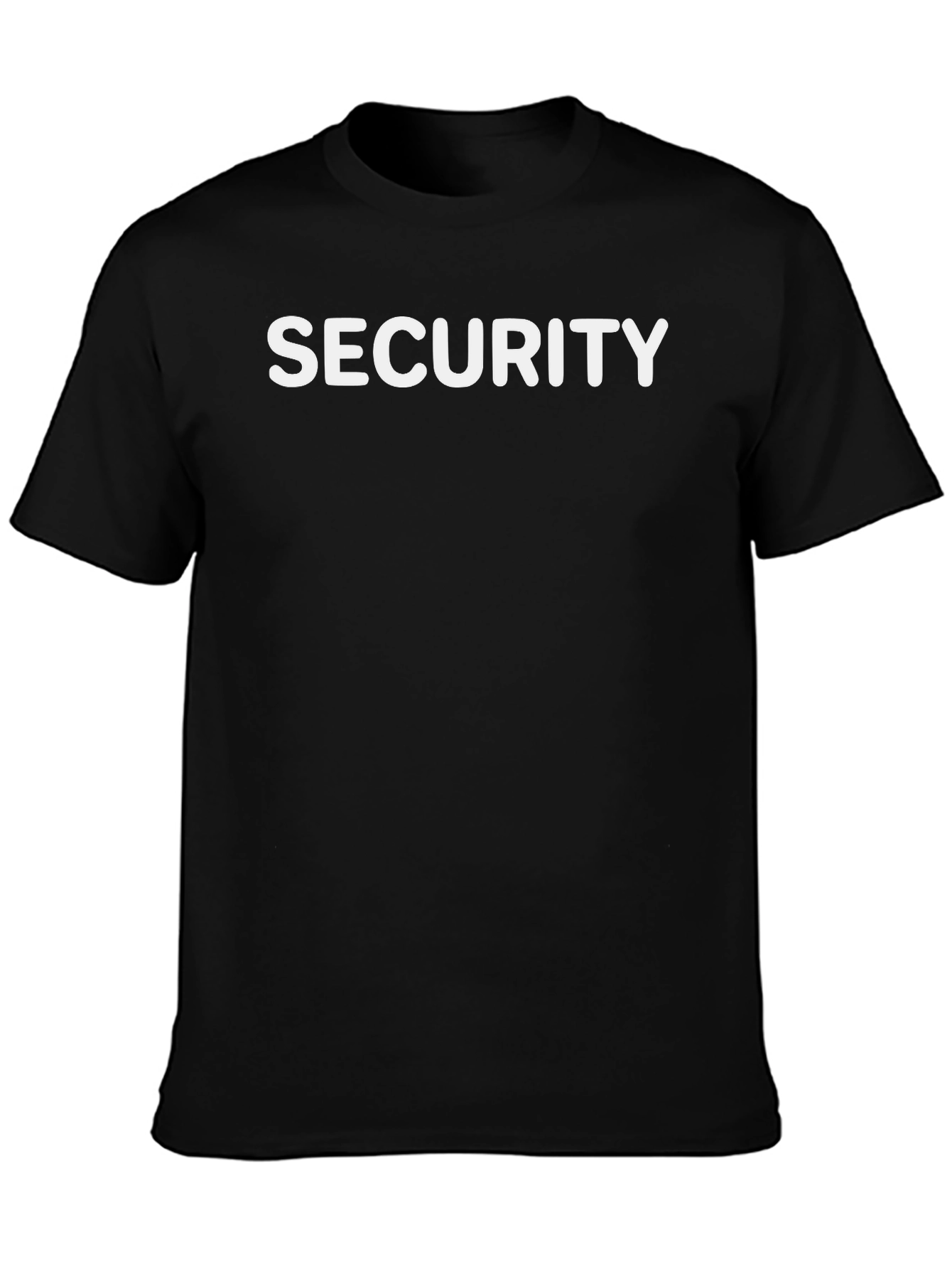 Security Crew Tee - Classic Black Cotton