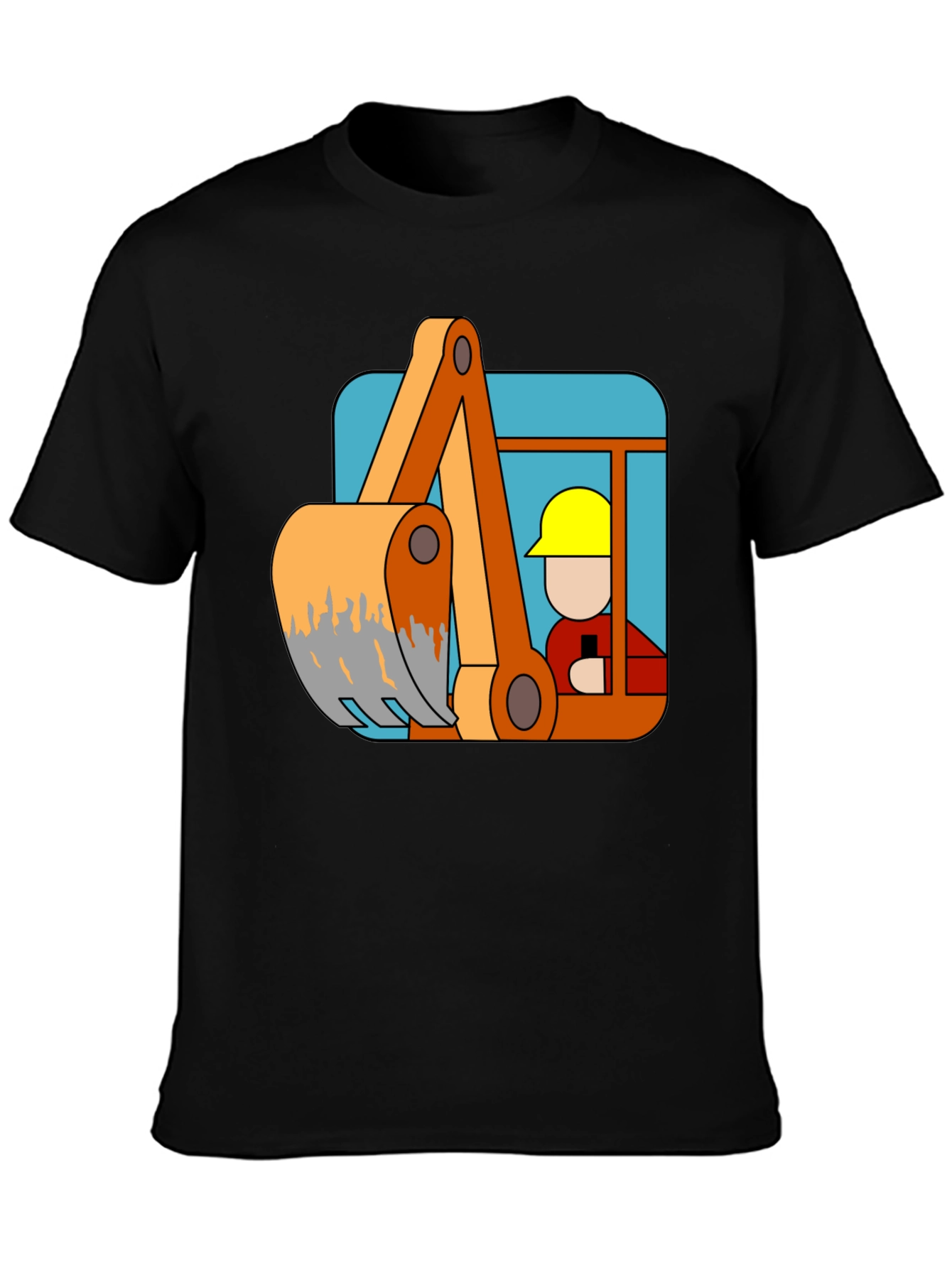 Excavator Operator Cartoon T-Shirt