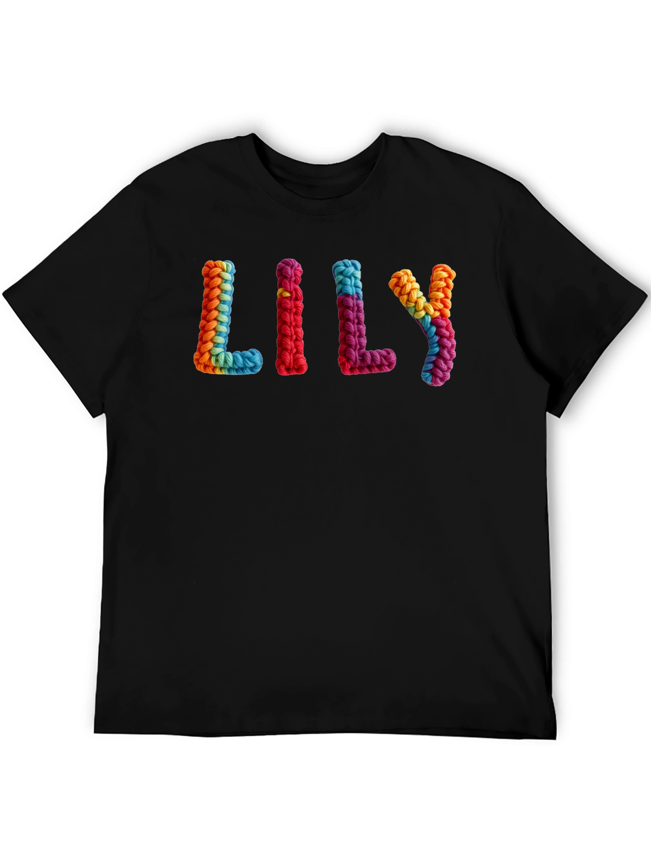 Lily Rainbow Knit Letter T-Shirt - Unisex