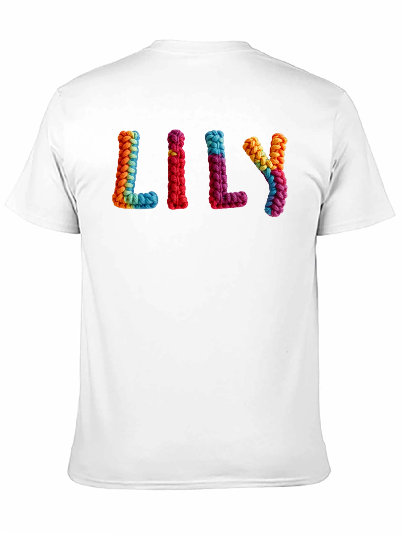 Lily Rainbow Knit Letter T-Shirt - Unisex