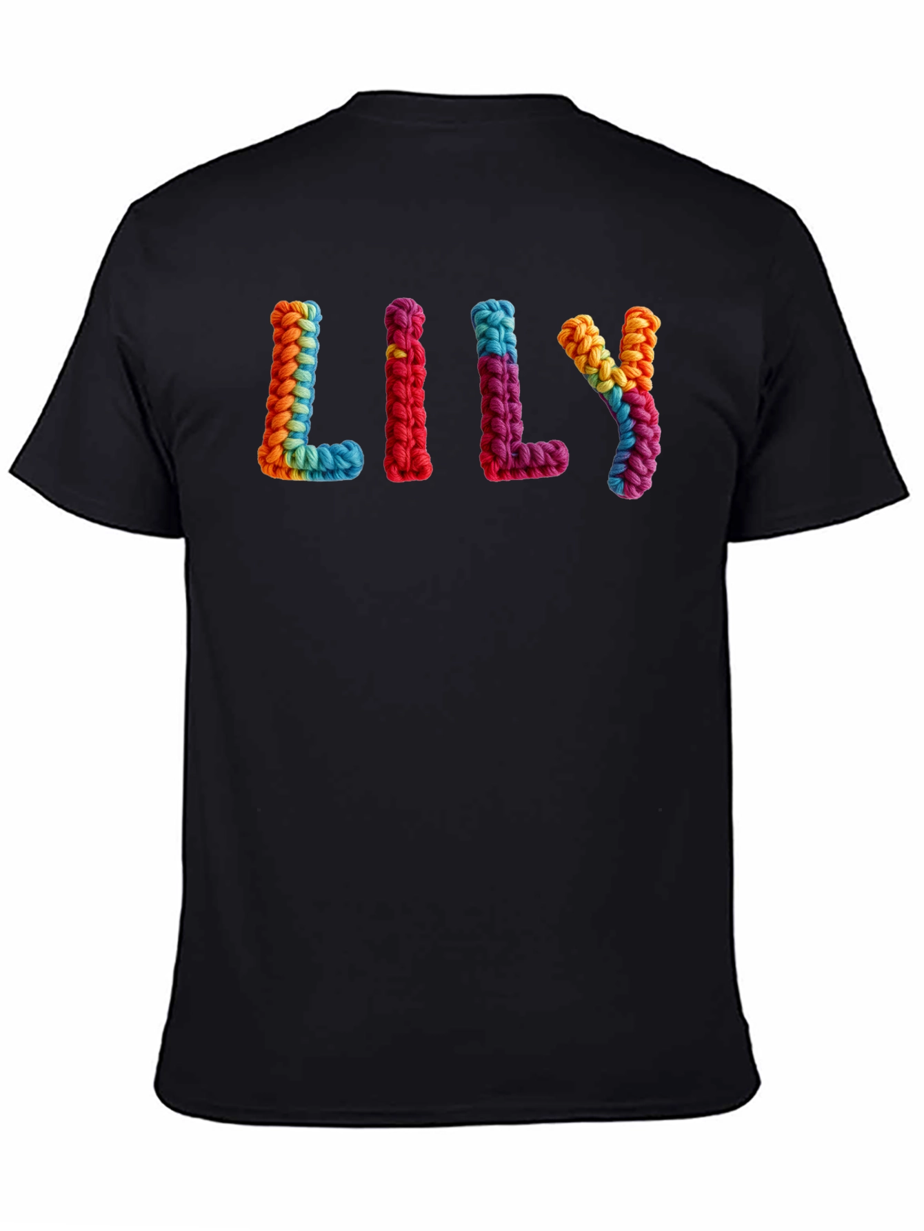 Lily Rainbow Knit Letter T-Shirt - Unisex