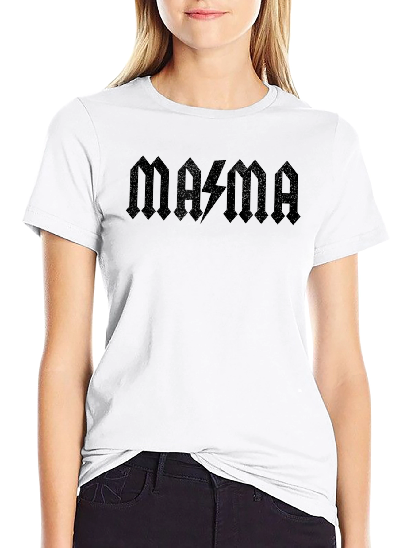 Mama Rock Style T-Shirt - Black Graphic Tee