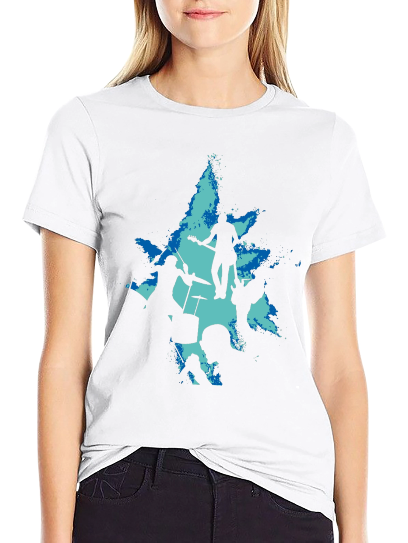 Band Silhouette Graphic Tee - Black T-Shirt
