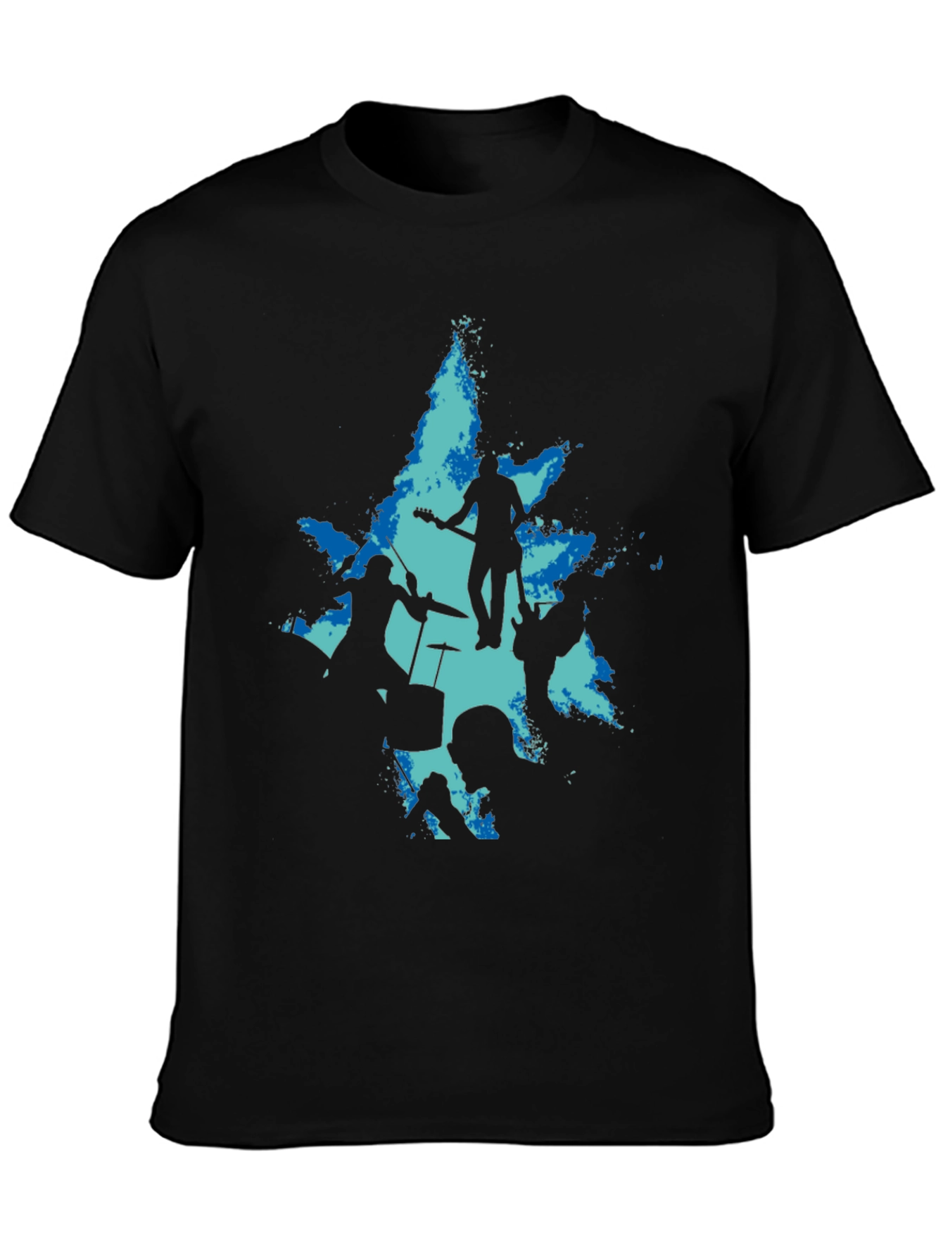 Band Silhouette Graphic Tee - Black T-Shirt