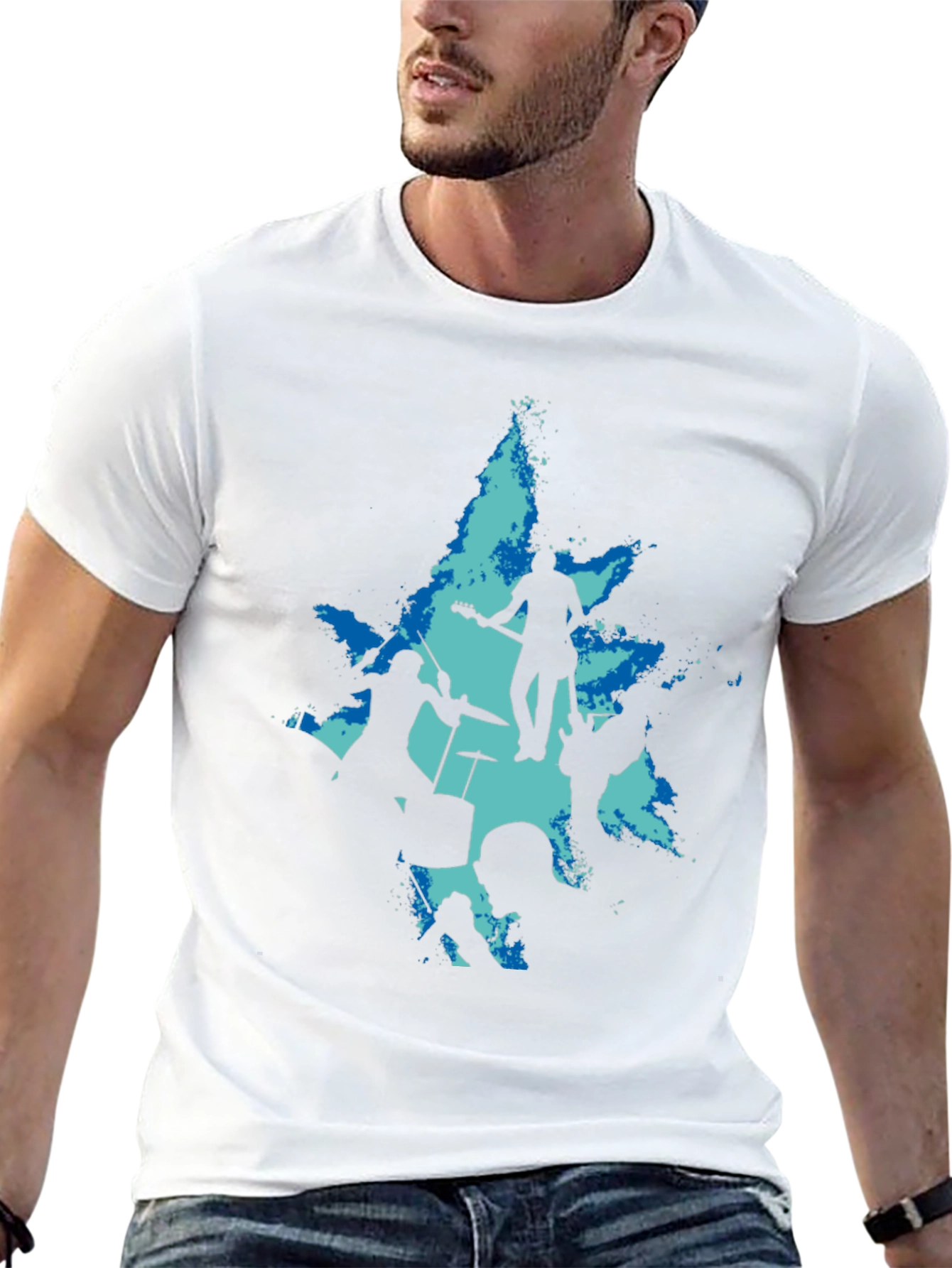 Band Silhouette Graphic Tee - Black T-Shirt