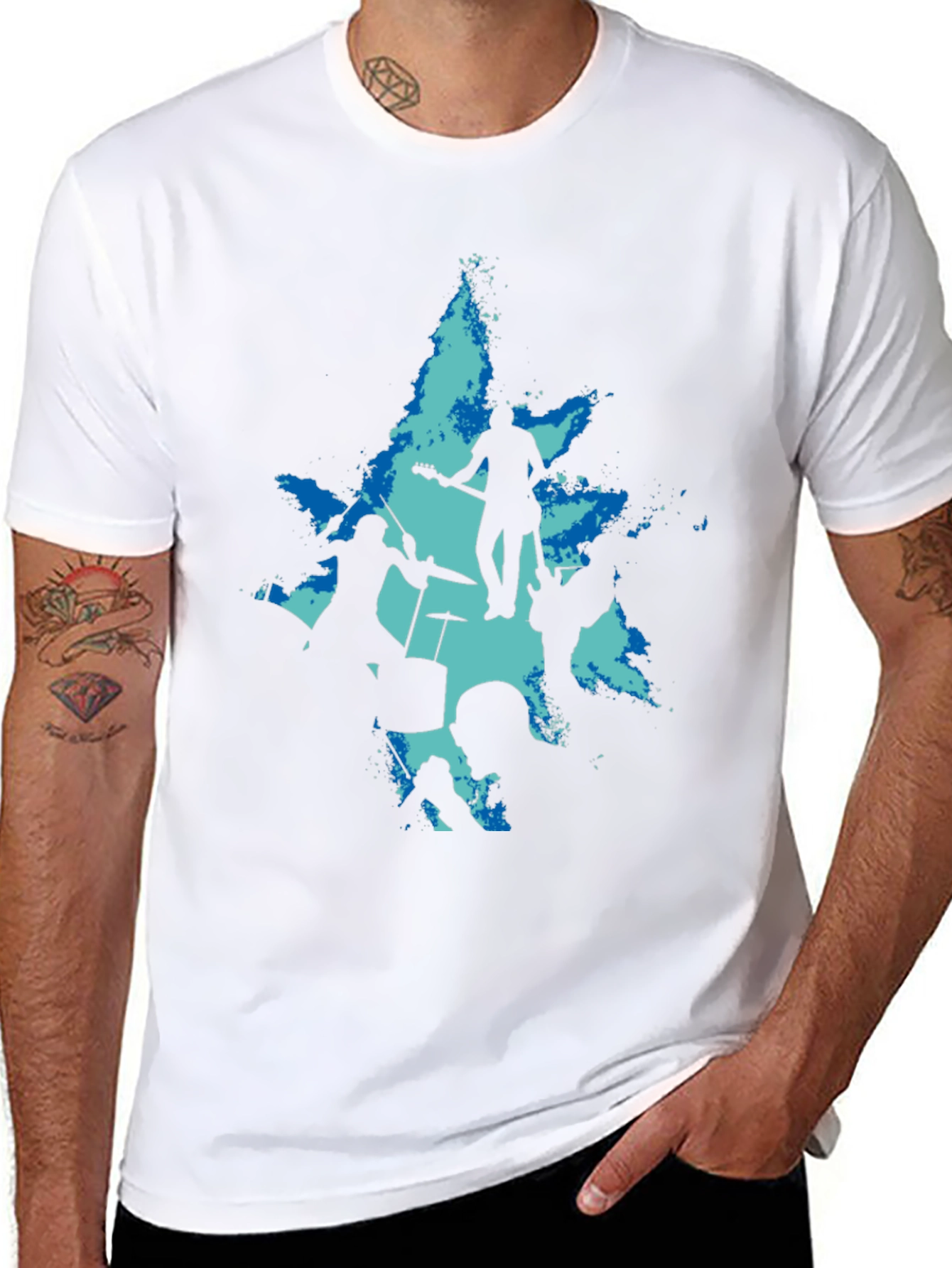Band Silhouette Graphic Tee - Black T-Shirt