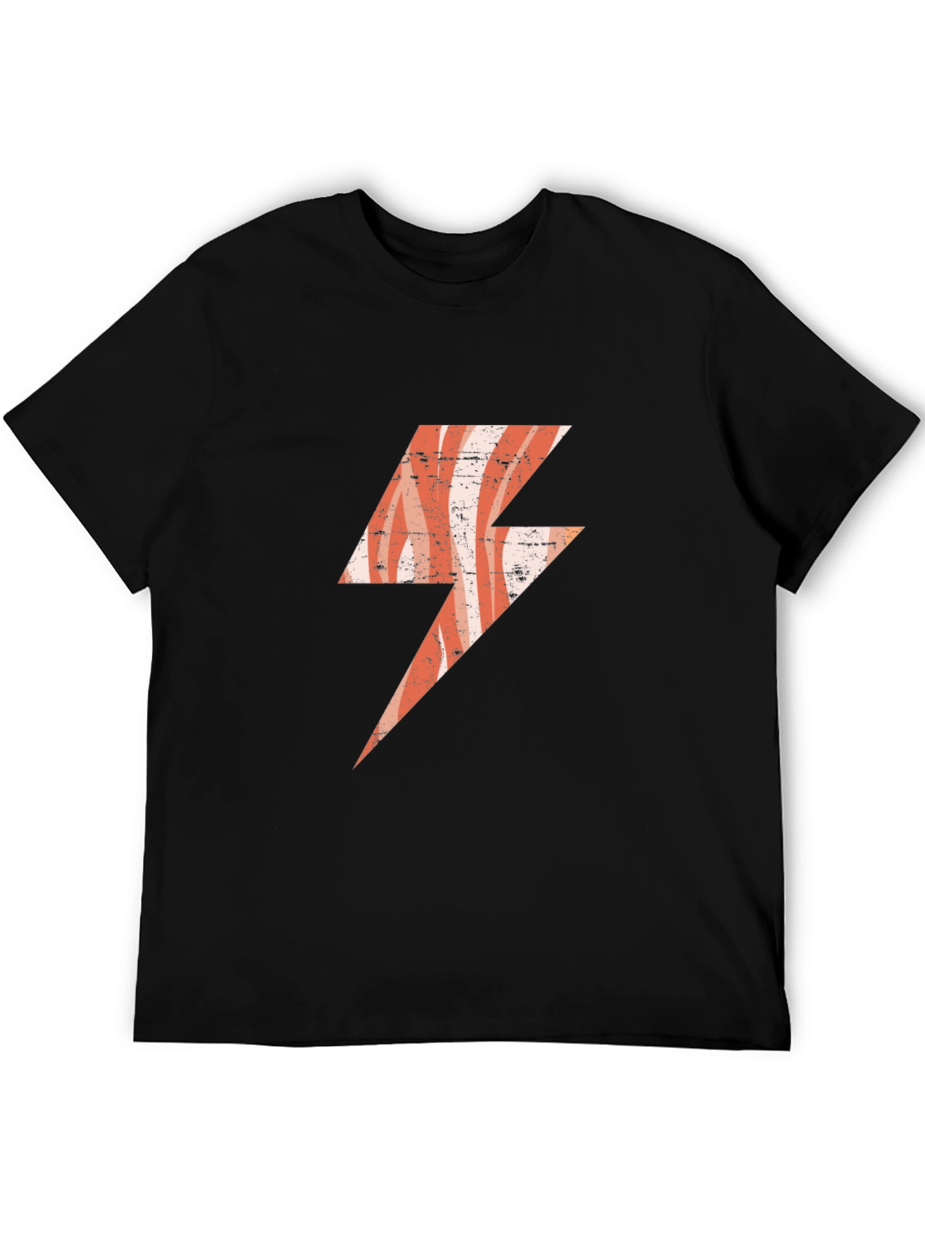Retro Lightning Bolt Graphic T-Shirt