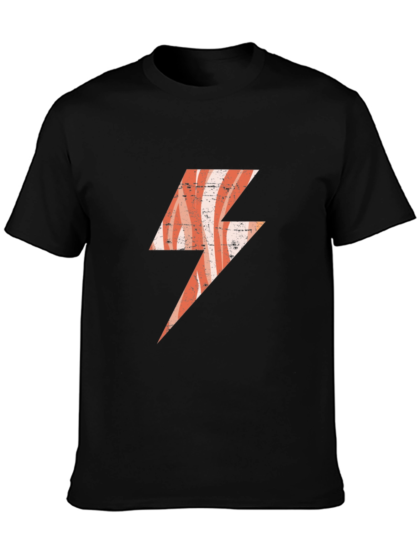Retro Lightning Bolt Graphic T-Shirt
