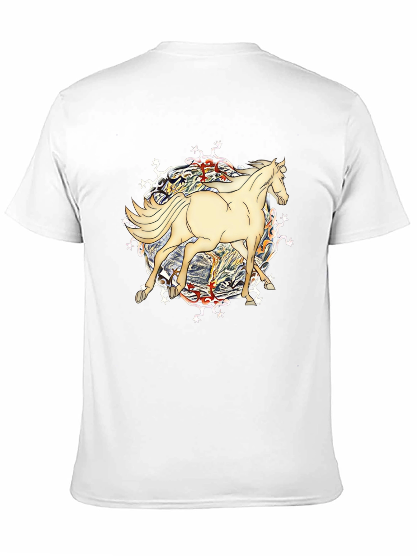 Horse Graphic Tee - Unique Design Black T-Shirt