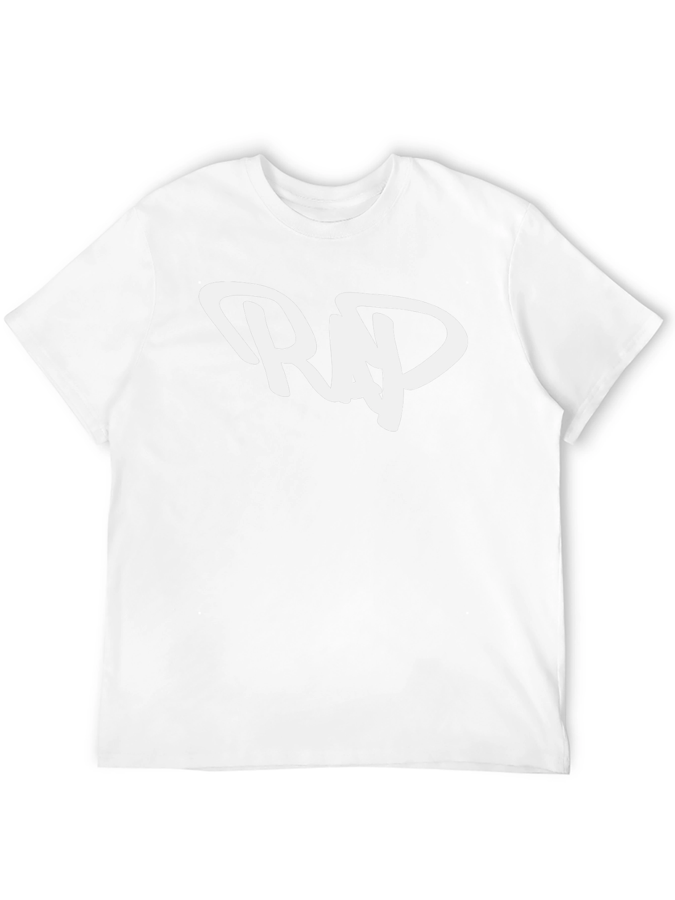 Mens Black T-Shirt with White RAP Design