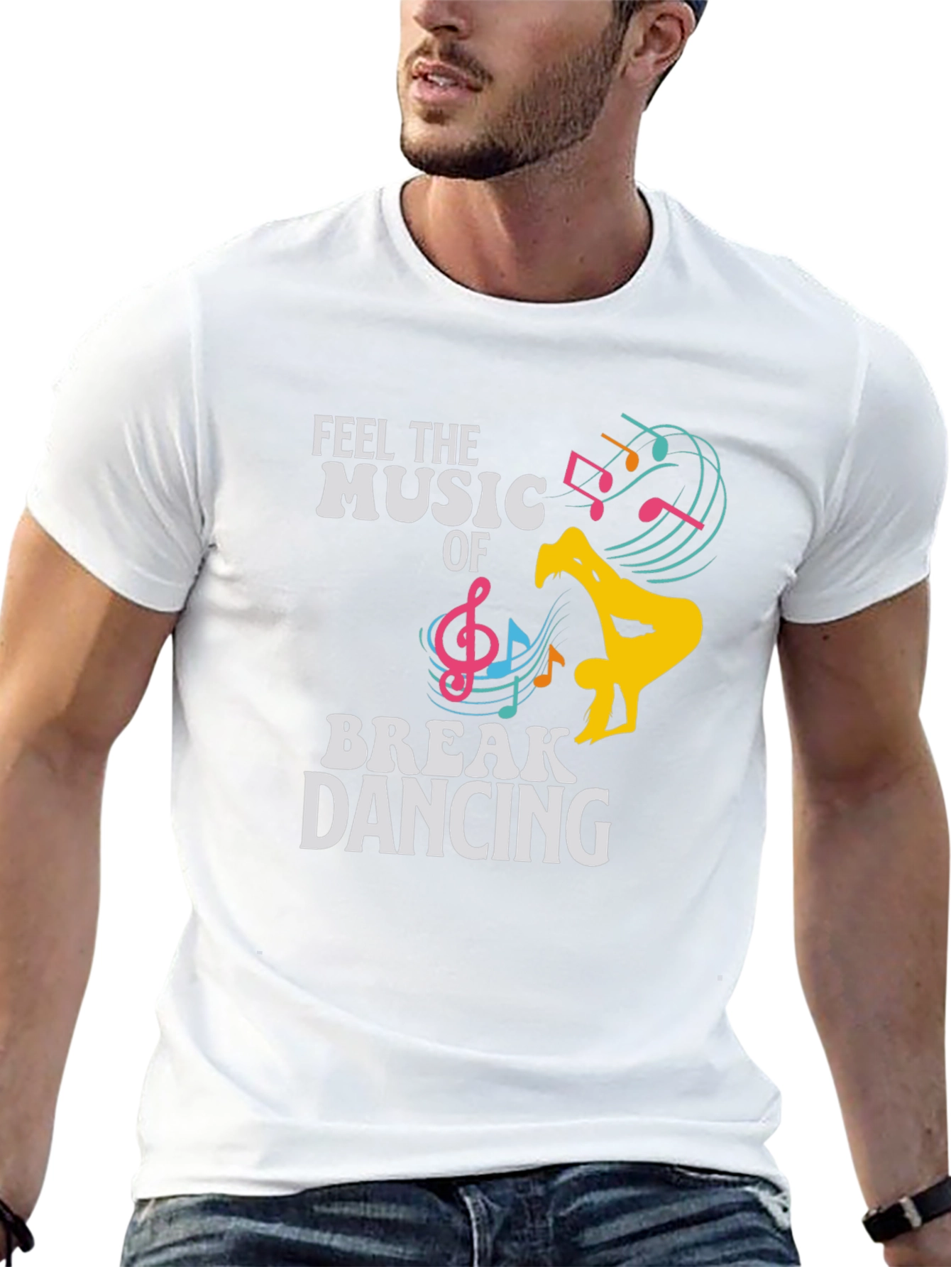 Feel The Music Break Dancing Graphic Tee