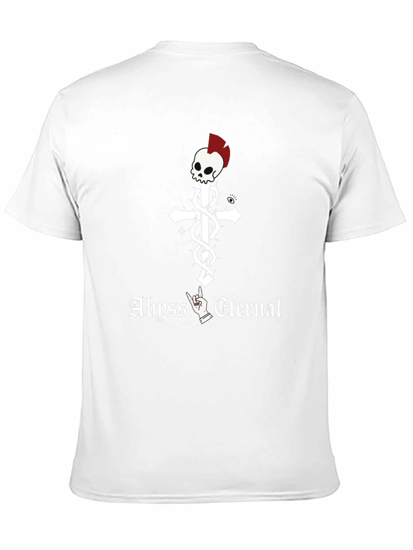 Abyss Eternal Skull Cross Graphic Black T-Shirt