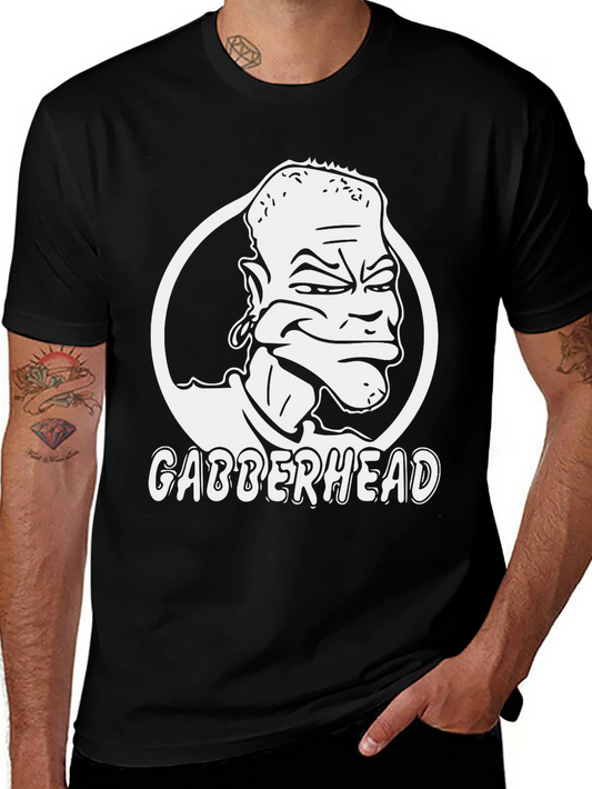 Gabberhead Graphic T-Shirt - Black Crew Neck Tee