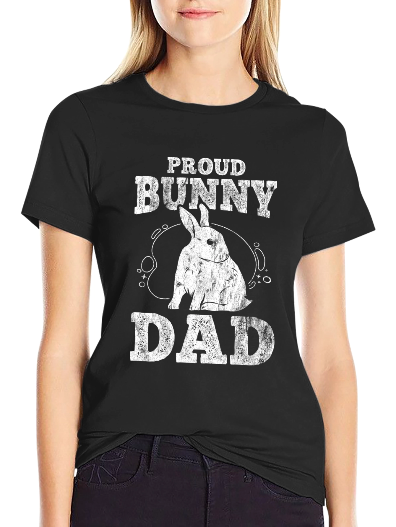Proud Bunny Dad Graphic T-Shirt