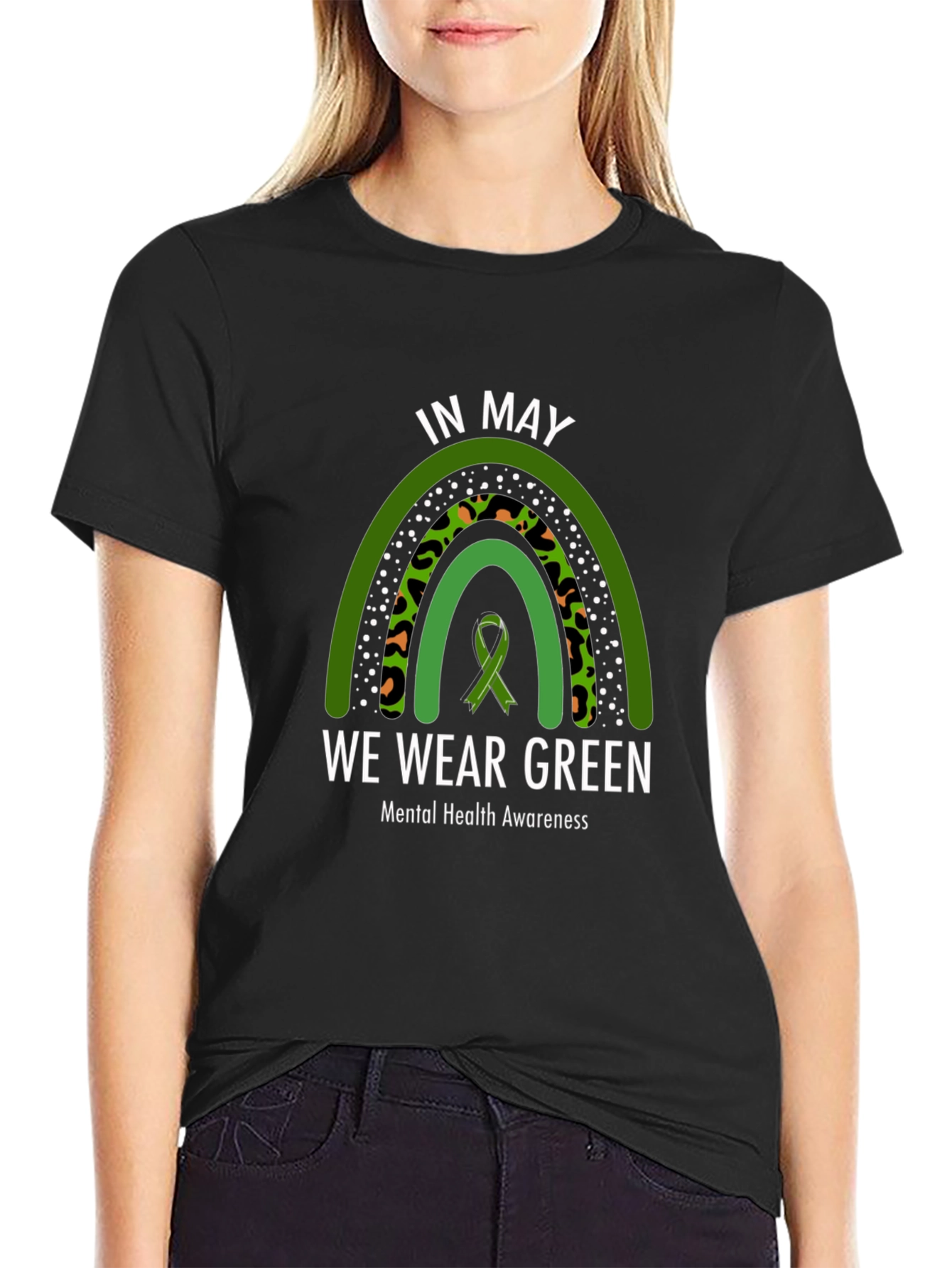 In May We Wear Green Mental Health Awareness T-Shirt