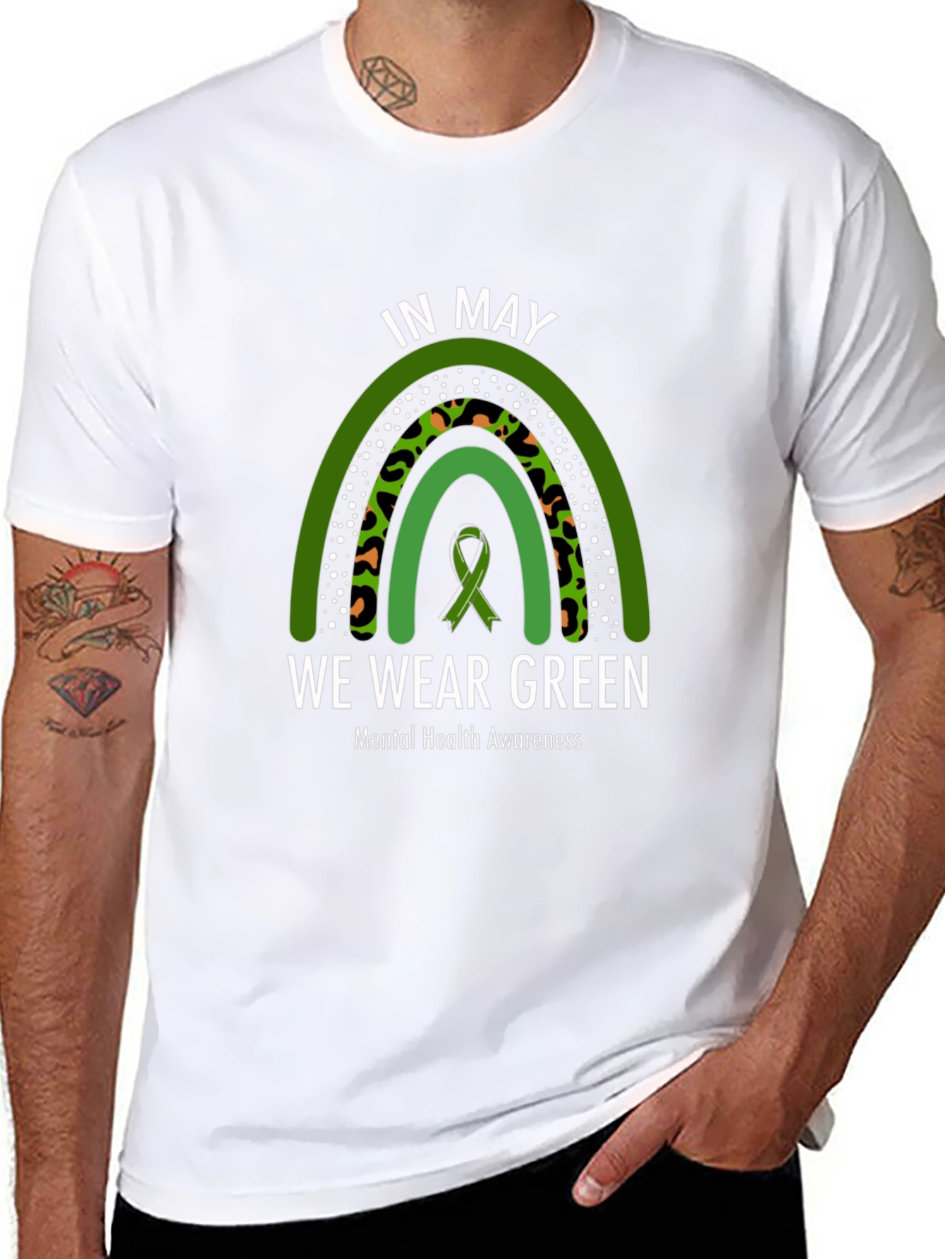 In May We Wear Green Mental Health Awareness T-Shirt