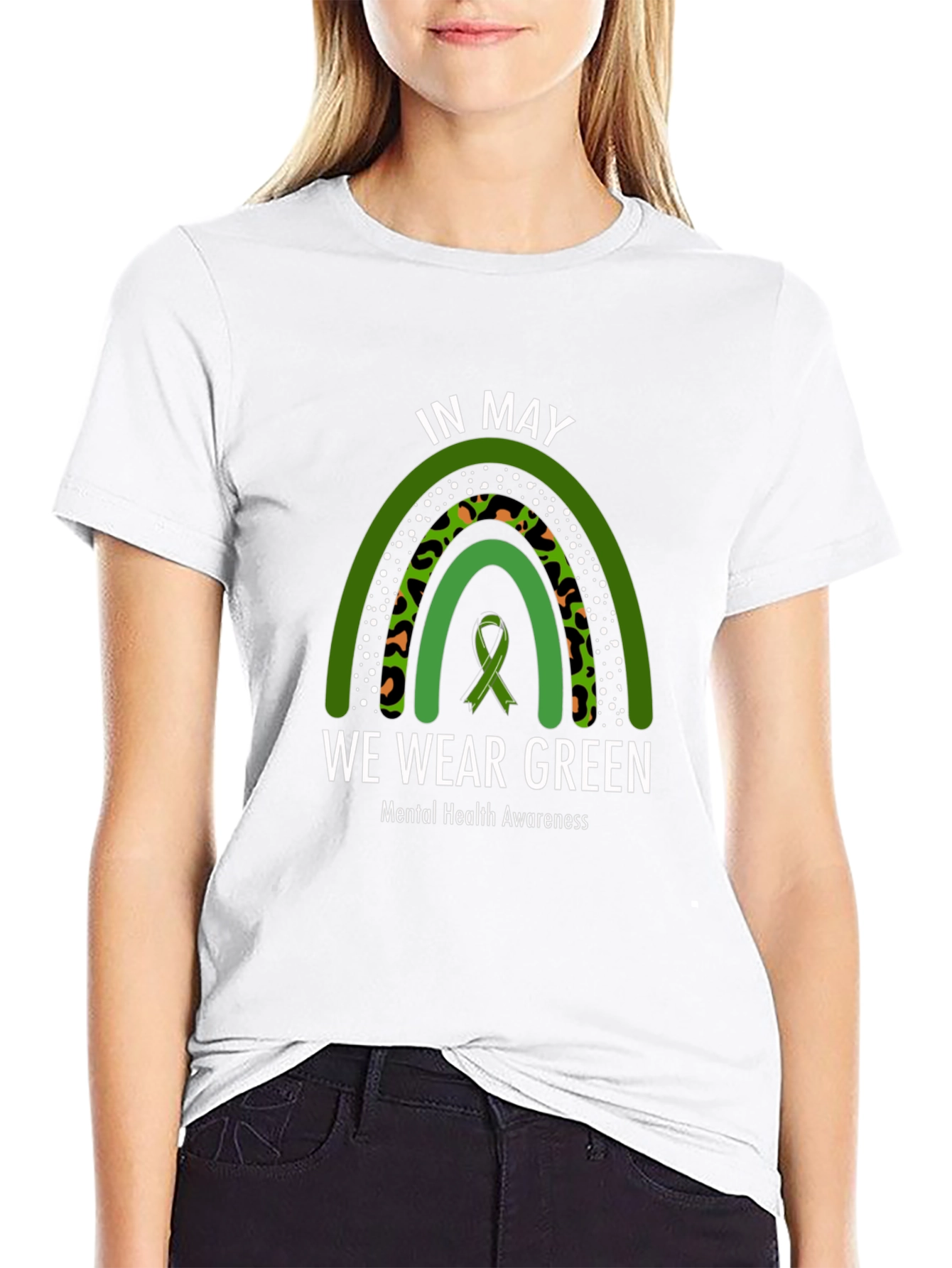 In May We Wear Green Mental Health Awareness T-Shirt